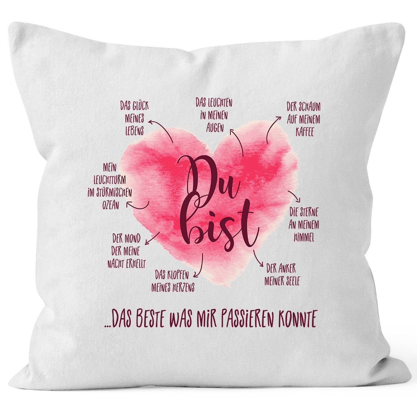MoonWorks Dekokissen Kissen-Bezug Du bist das günstig online kaufen