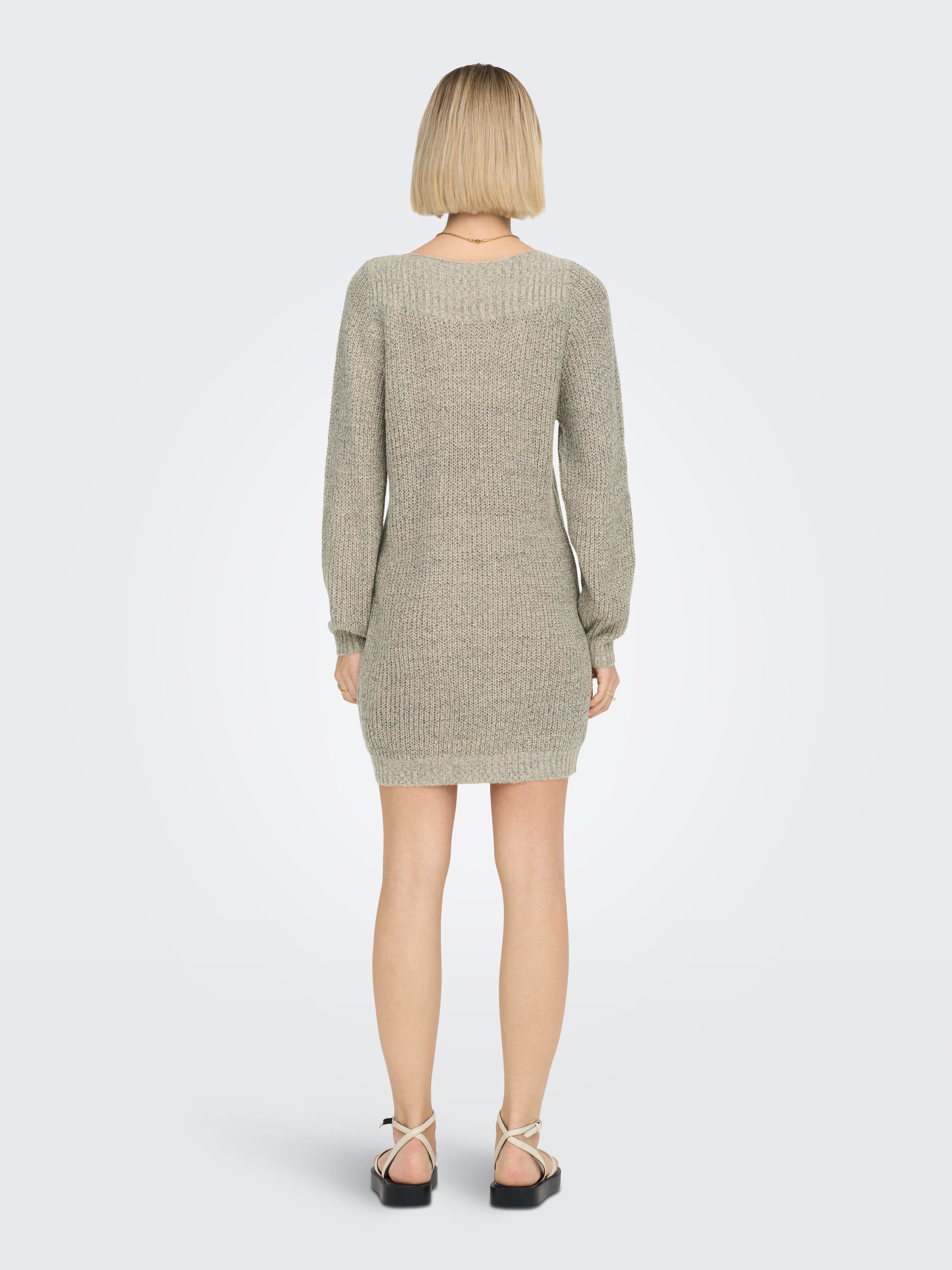 JDY Minikleid JDYWHITNEY MEGAN L/S BOAT DRESS KNT NOOS Sommerkleid