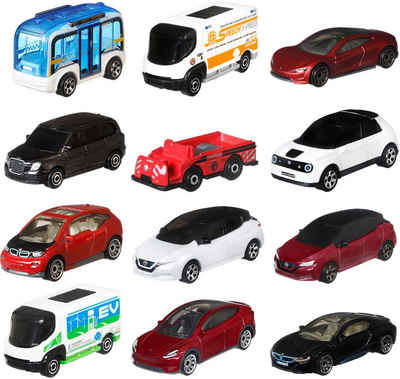 MATCHBOX Spielzeug-Auto Basic EV Sustainable, (Set, 12-tlg), teilweise aus recyceltem Material