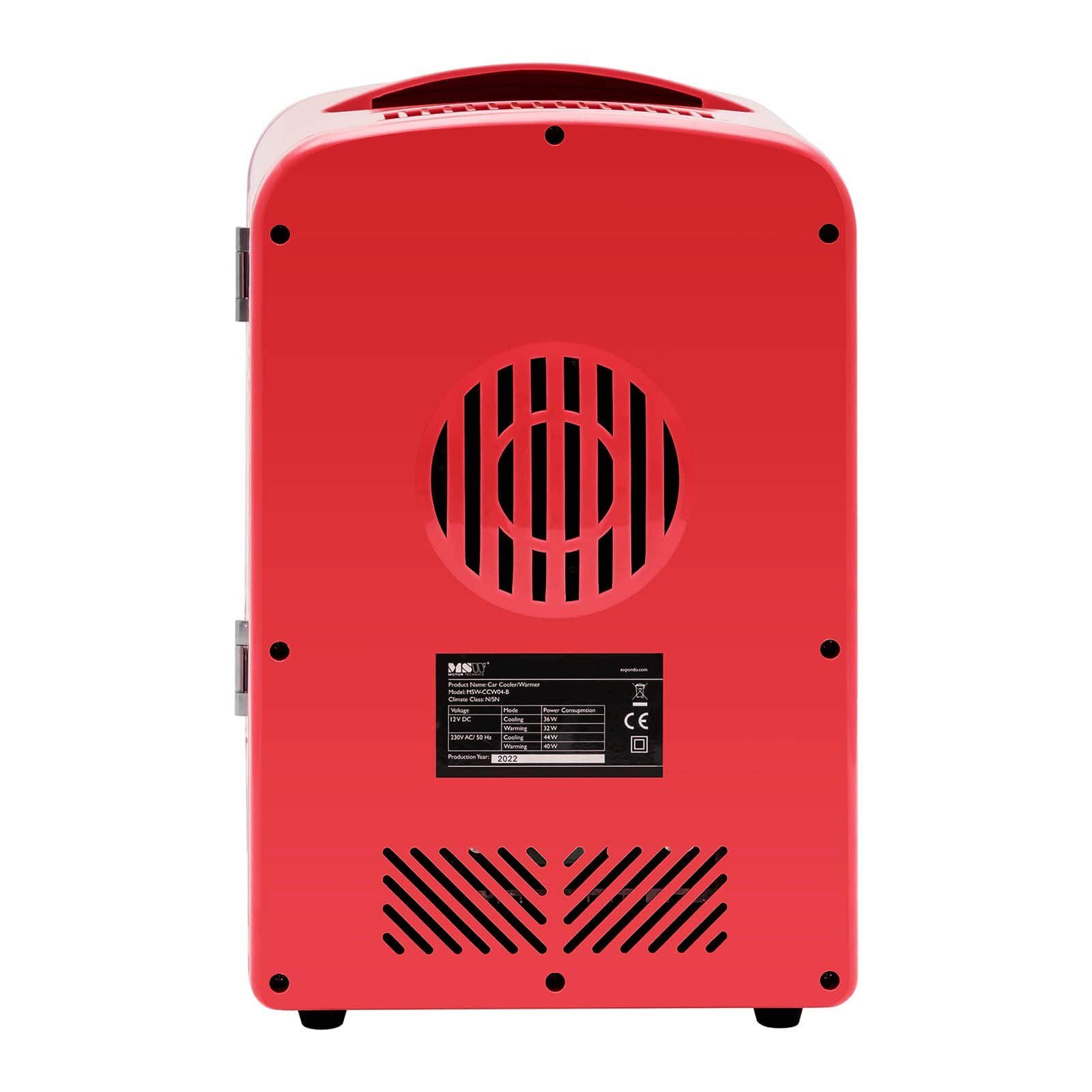 - Mini-Kühlschrank V 12 4L mit V/230 2-in-1-Gerät Elektrische Warmhaltefunktion Kühlbox MSW
