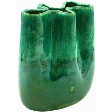 Dekohelden24 Dekovase Vase Porzellan grün in verschiedenen Größen und Formen