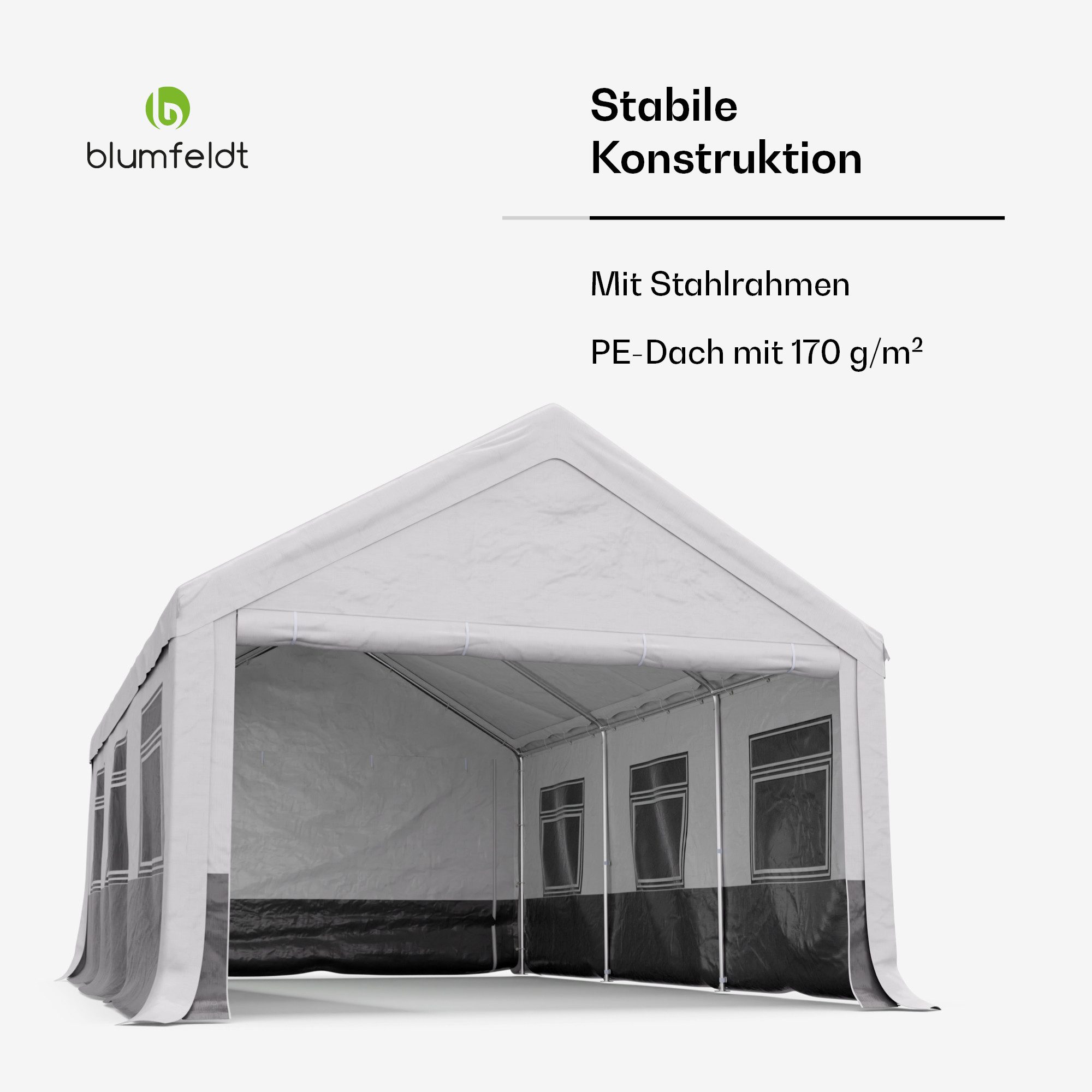 blumfeldt Pavillon PartyHaven 4x6, (Set), Garten PartyZelt Outdoor wetterfestes Stahl
