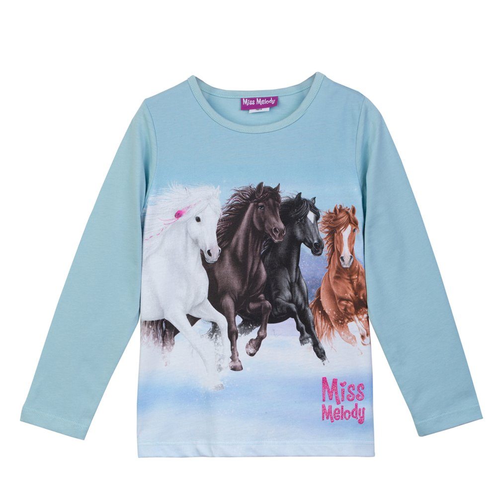 blue Pferde Miss Melody Melody Langarmshirt (1-tlg) Miss sterling Langarmshirt
