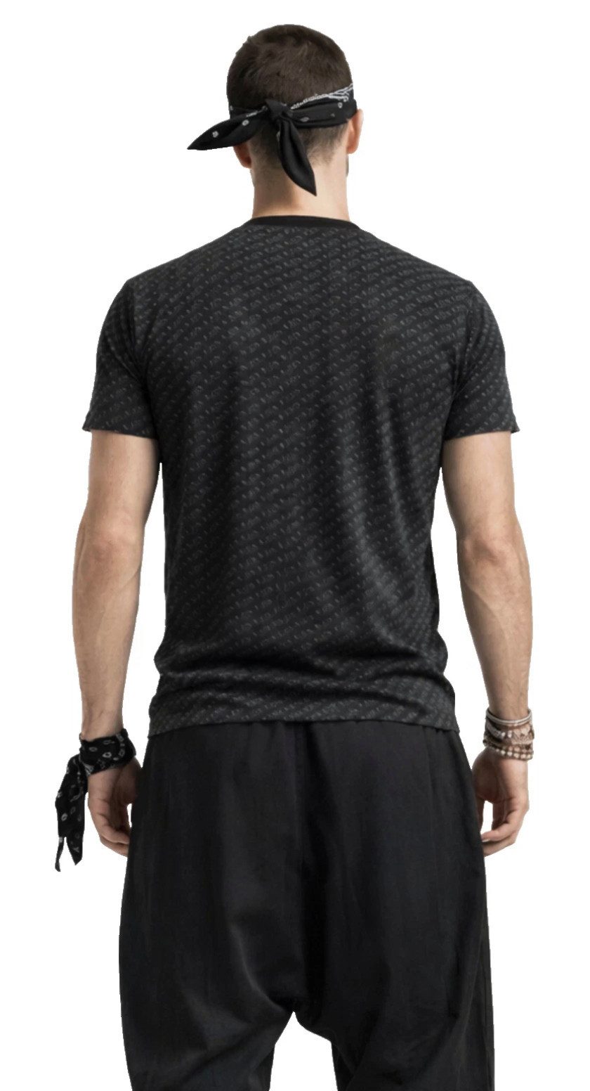 PHILIPP PLEIN T-Shirt Herren Multi Logo Slim fit Skull Tee mit Doppelnadelstich Säume Verpackt in einer box mit Python-Optik-Druck