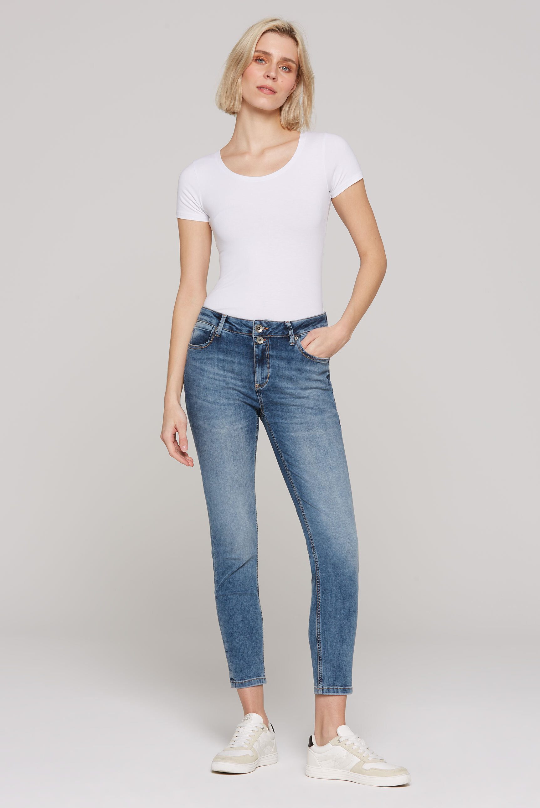 SOCCX Regular-fit-Jeans mit normaler Leibhöhe