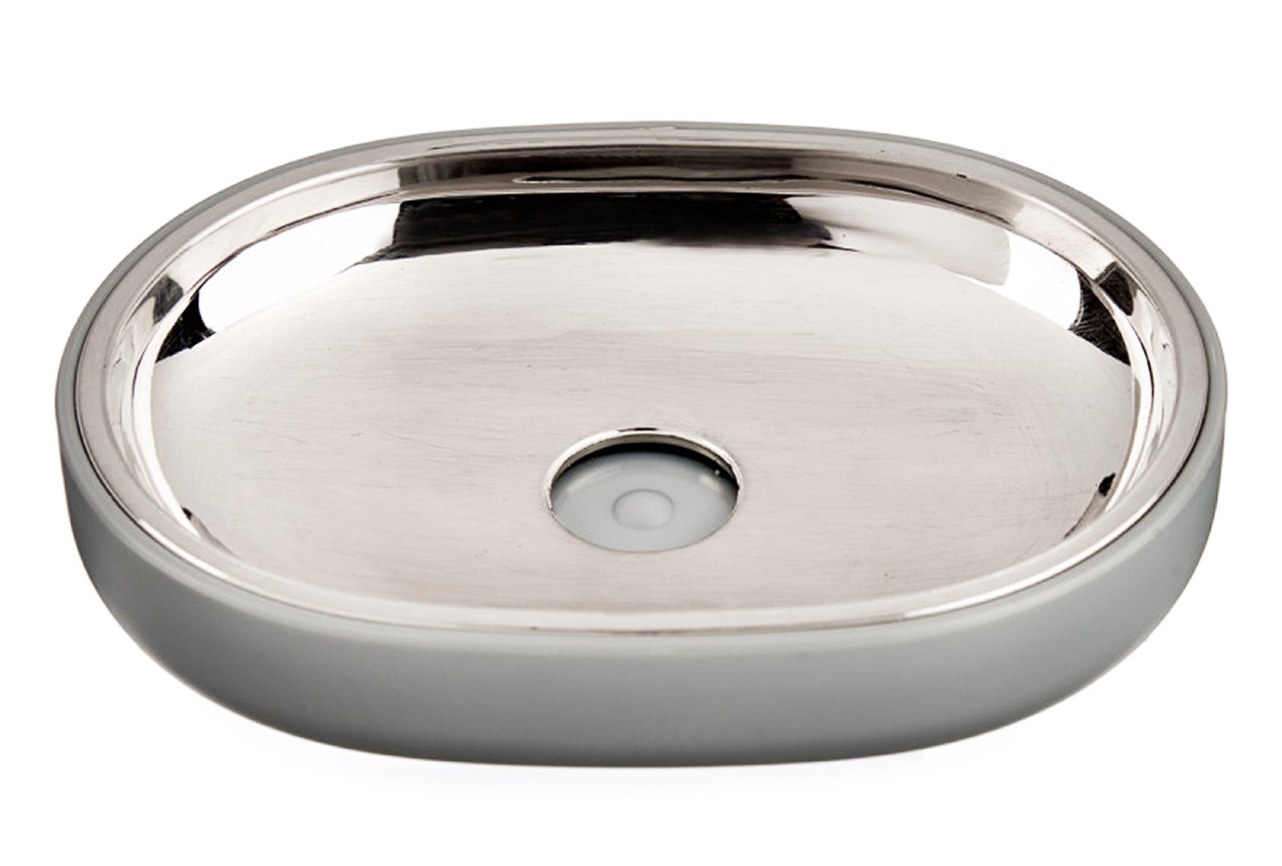Arte Regal Seifenhalter SEIFENHALTER 13x9,5cm Seifenschale Seifenablage Seifenkorb (Grau-30), Seifen Seifendose mit Wasserablauf Dusche Badewanne oval Seife