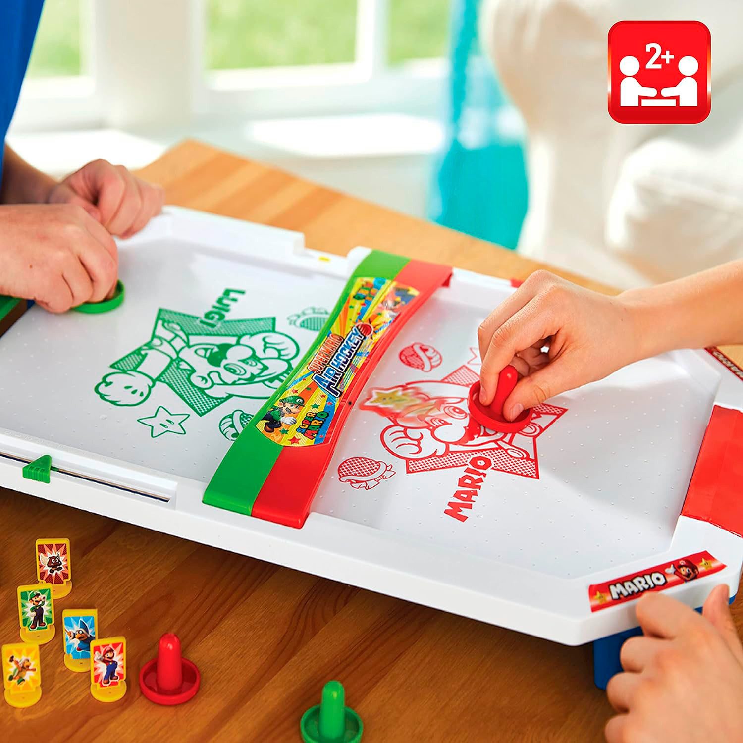 EPOCH Games Spiel Super Mario™ Mario Air Hockey, Familienspiel