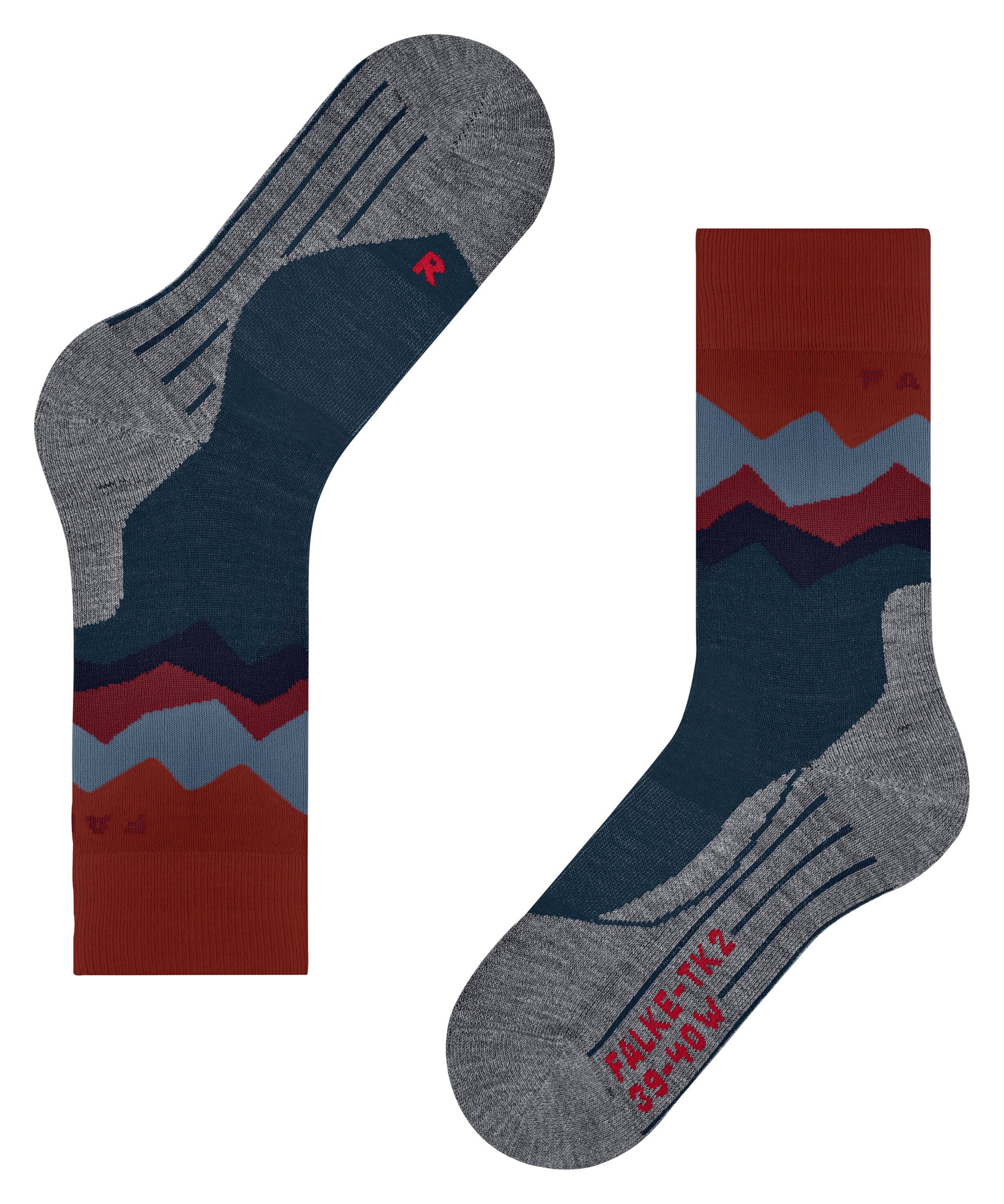 FALKE Wandersocken TK2 Mittelgebirge nautica Hoher (6618) Explore im (1-Paar) Komfort