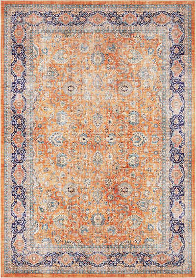 Teppich Keshan Maschad, ELLE DECORATION, rechteckig, Höhe: 5 mm, Orientalisch, Orient, Kurzflor, Vintage, Wohnzimmer, Schlafzimmer