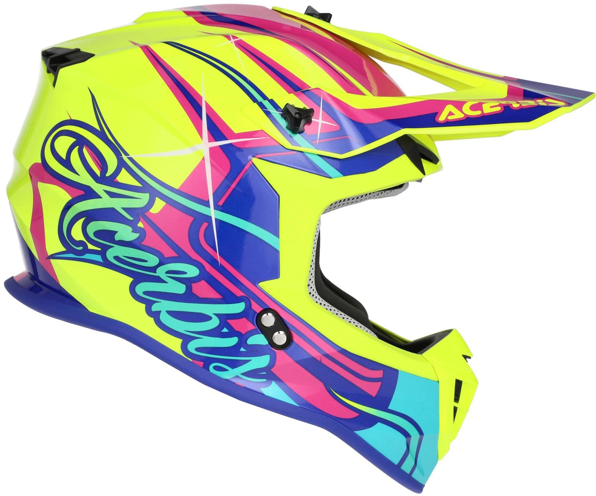 Acerbis Motocrosshelm Linear Graphic 2026 Motocross Helm, herausnehmbares Innenfutter