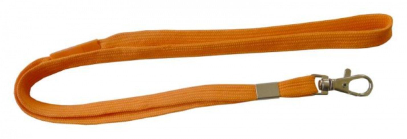 Kranholdt Schlüsselanhänger Umhängeband aus weichem Polyester (10-tlg), mit drehbaren Karabinerhaken und Sicherheitsbruchstelle Orange