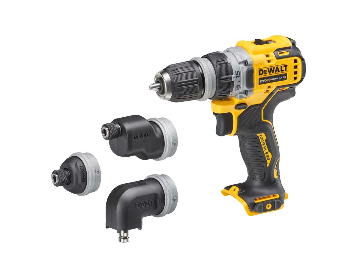 DeWalt Akku-Bohrschrauber 4 Köpfe, 12 V, max. 1500 U/min, mit 4 wechselbaren Aufnahmen im TSTAK-Koffer