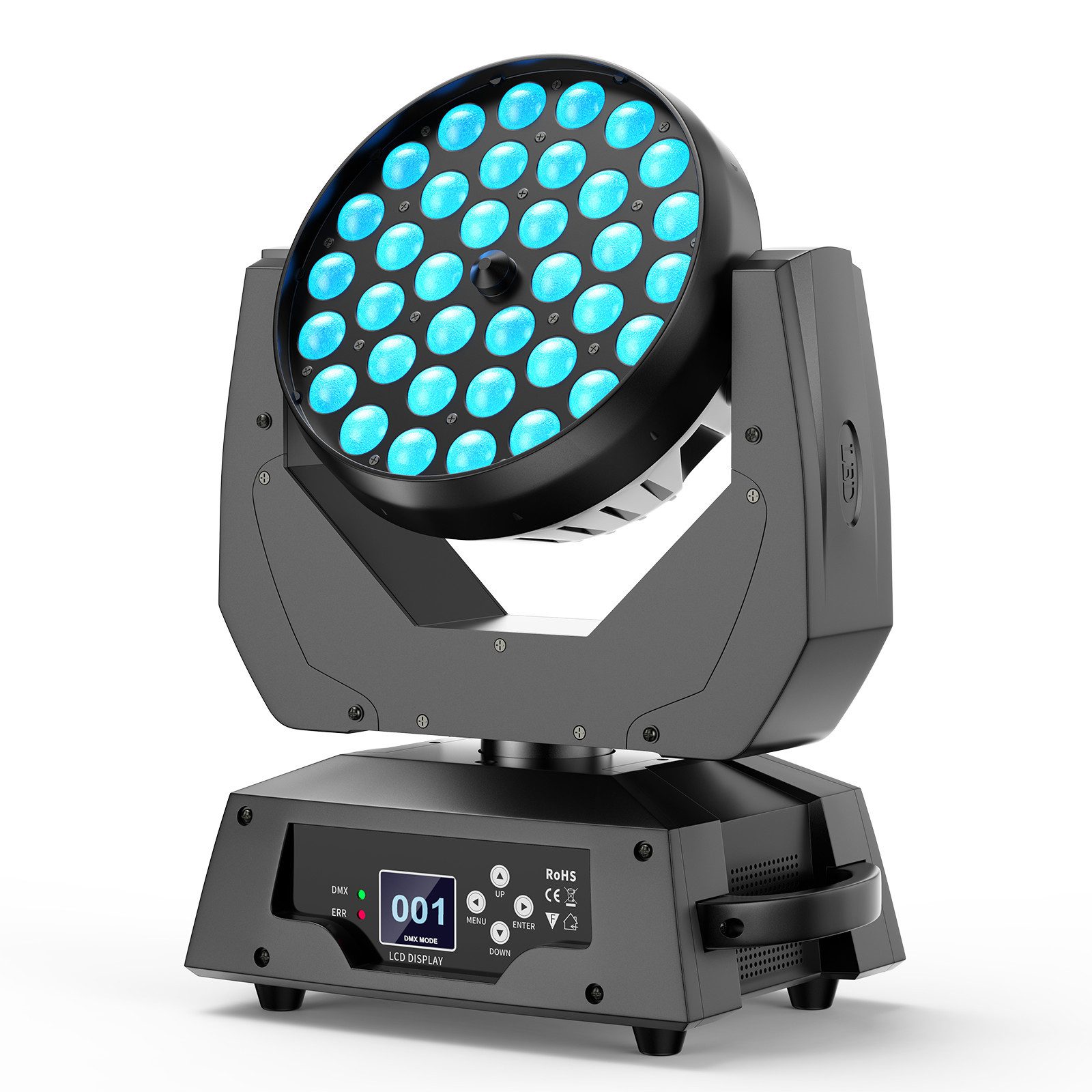 ZonQoonz Discolicht 360W LED Moving Head, Zoomfunktion für DJ Disco Partys Hochzeiten