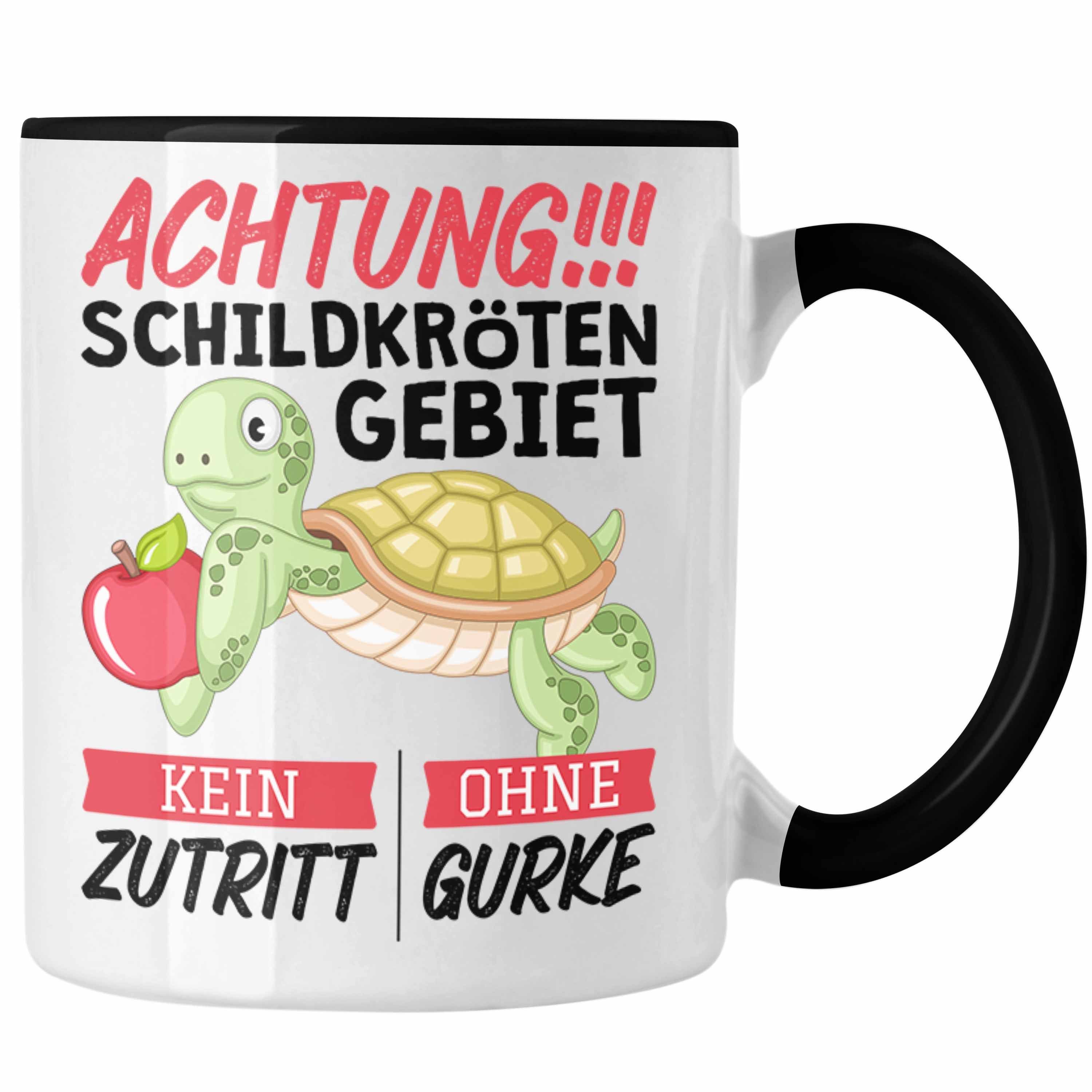 Trendation Tasse Trendation - Witziger Schildkröten Spruch Tasse Geschenk Schildkröten Schwarz