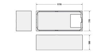 Duravit Badewanne Badewanne D-NEO Einbauversion 1 RS 1800x800mm weiß 1800 x 800 mm weiß