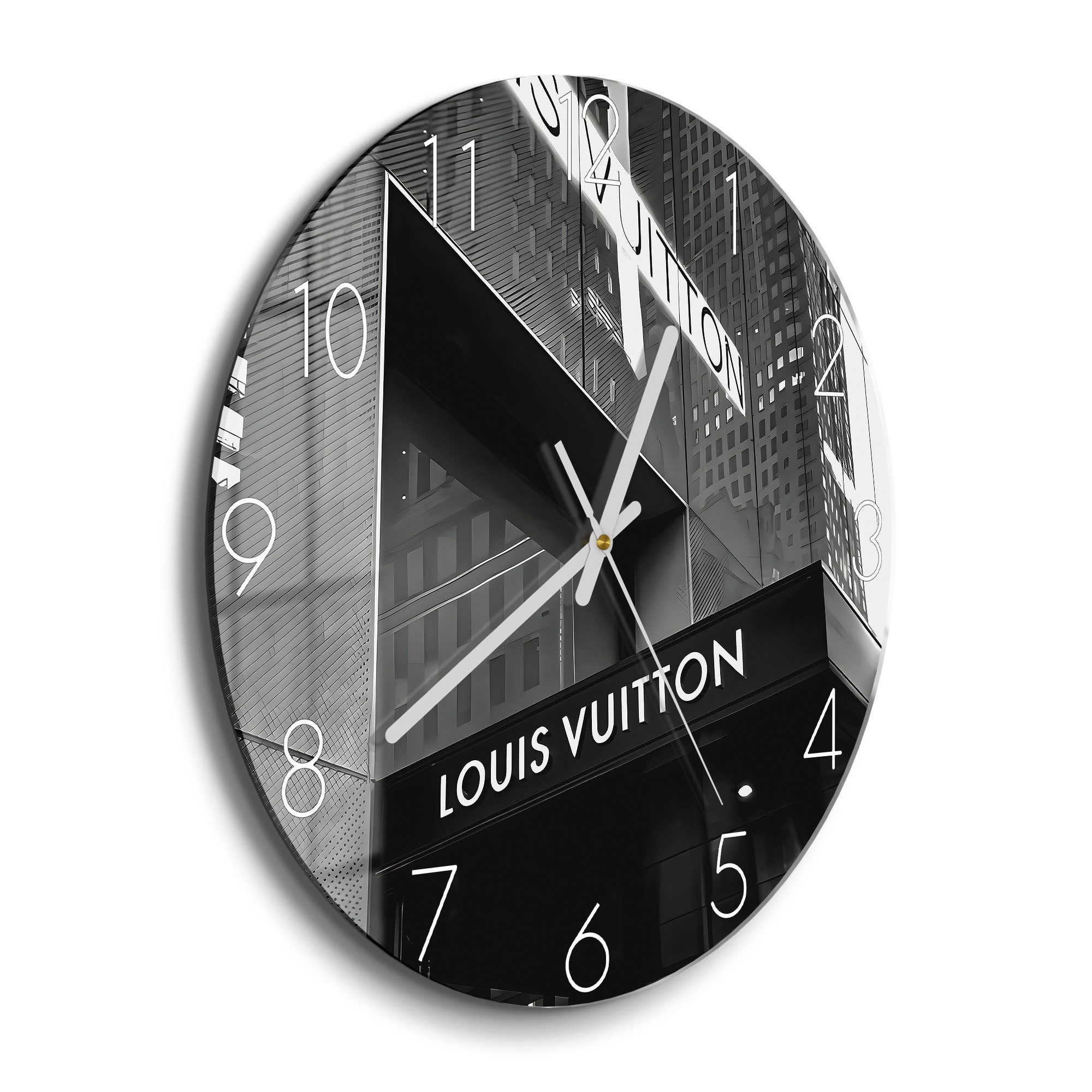 DEQOART Wanduhr 'Urbaner Glanz' (Glas Glasuhr modern Wand Uhr Design Küchen günstig online kaufen