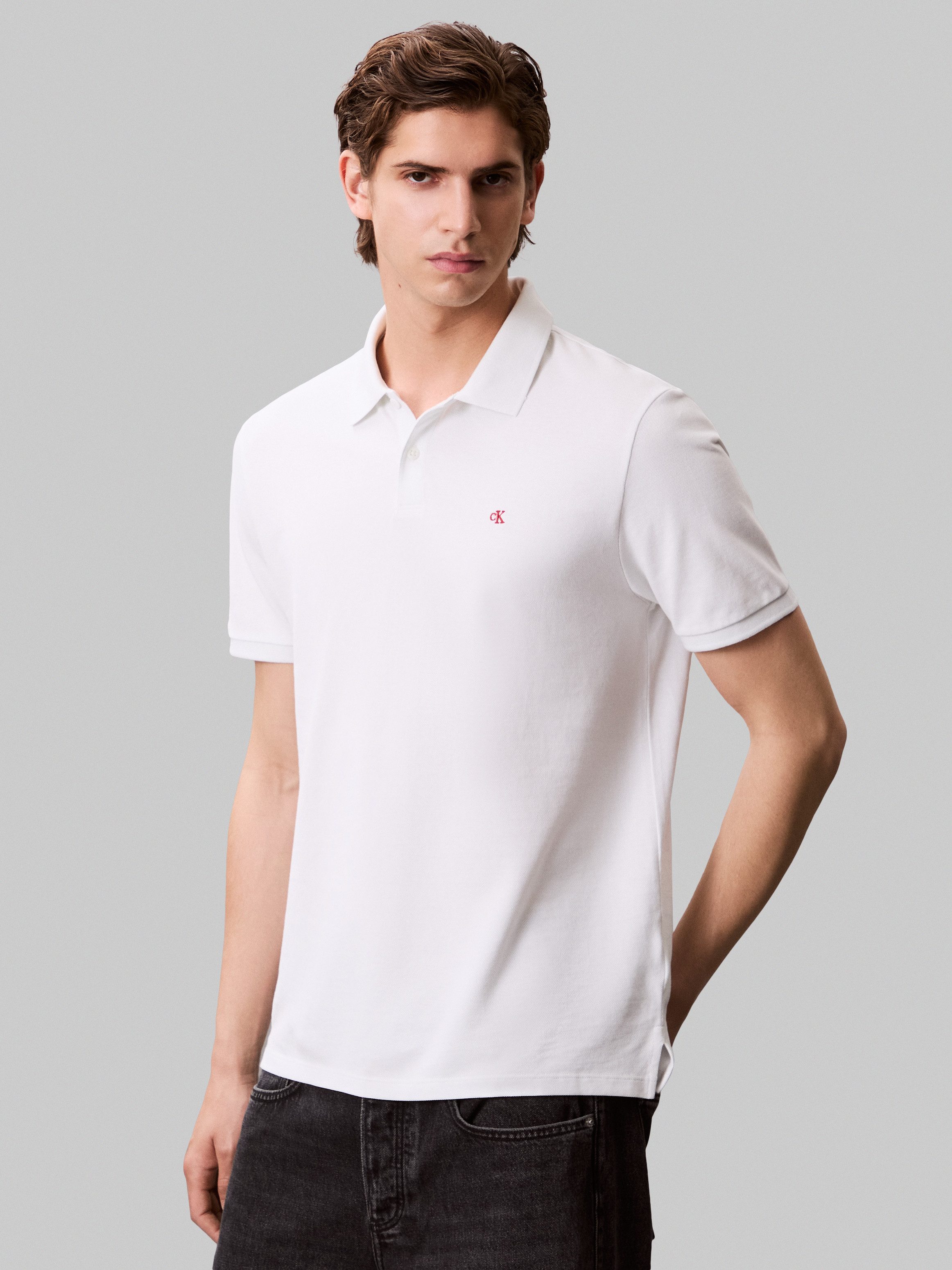 Calvin Klein Jeans Poloshirt SS CASUAL PIQUE CLASSIC POLO Mit Rundhalsaussc günstig online kaufen