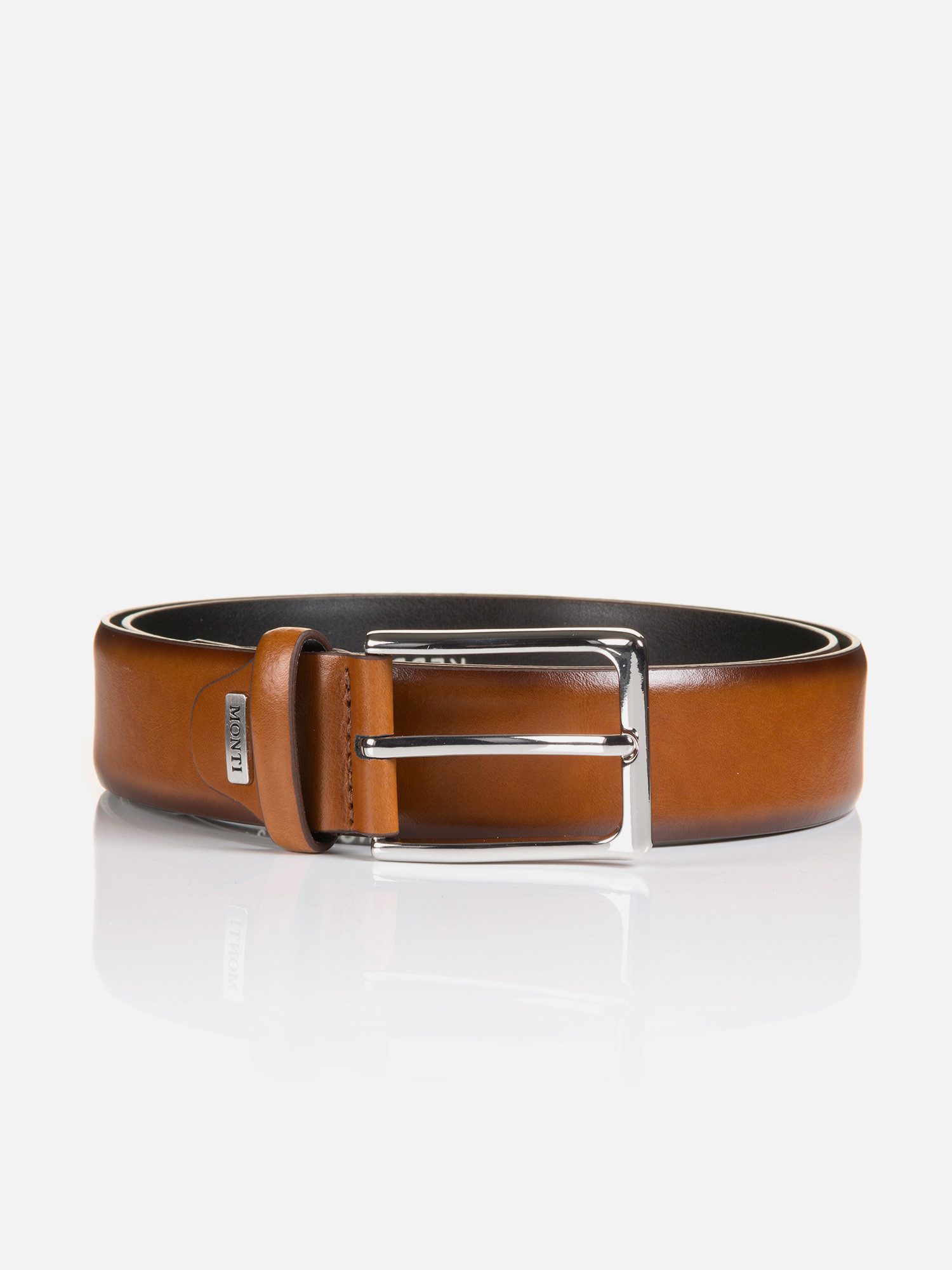 MONTI Ledergürtel REDDING shiny satinierte Dornschließe günstig online kaufen