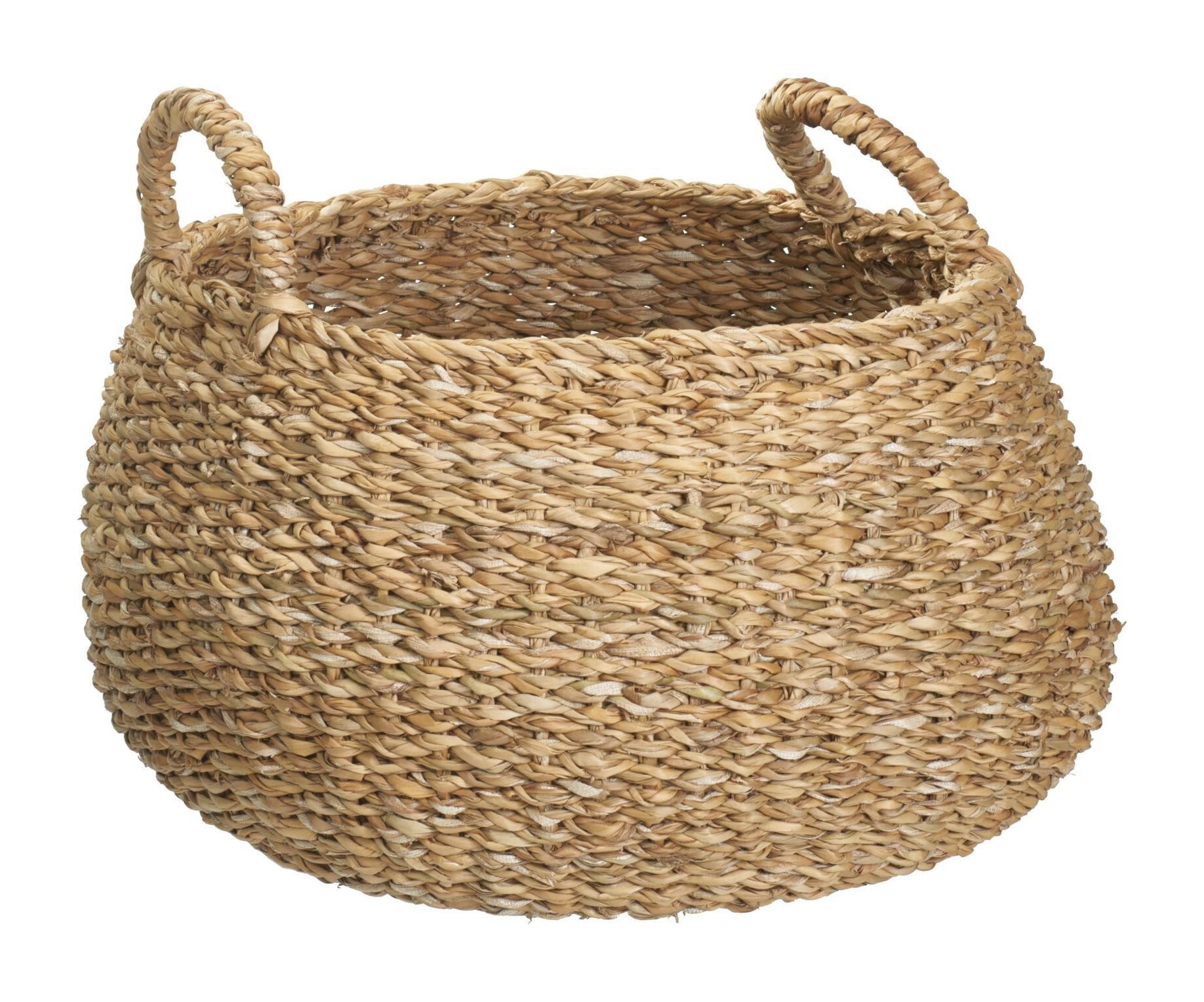 Koopman Aufbewahrungskorb GRAS, Ø 33 x H 27 cm, Braun, Seegras, (1 St), mit Griffen