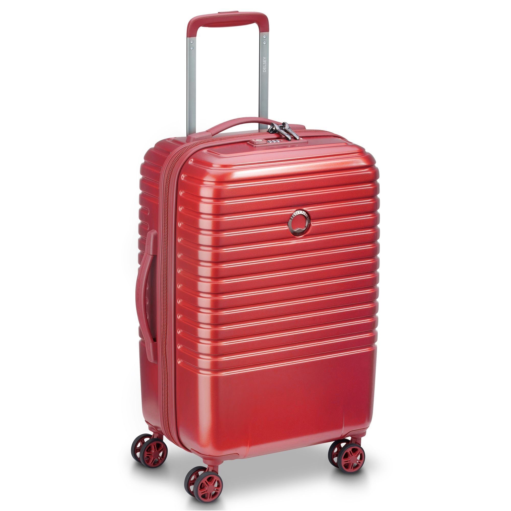 Delsey Handgepäck-Trolley Caumartin, 4 rote Polycarbonat Rollen