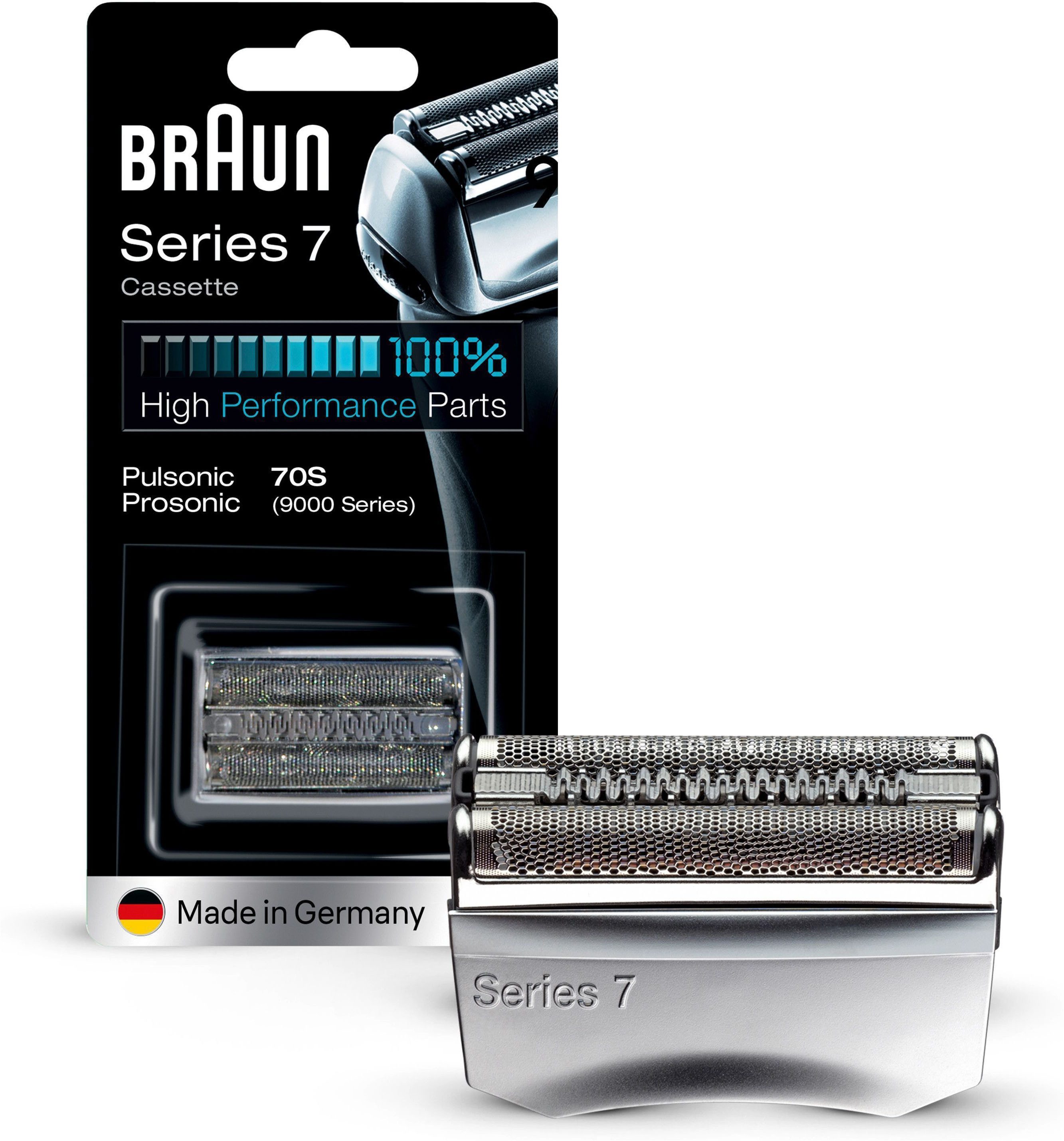Braun Ersatzscherteil Series 7 70S, kompatibel mit Series 7 Rasierern