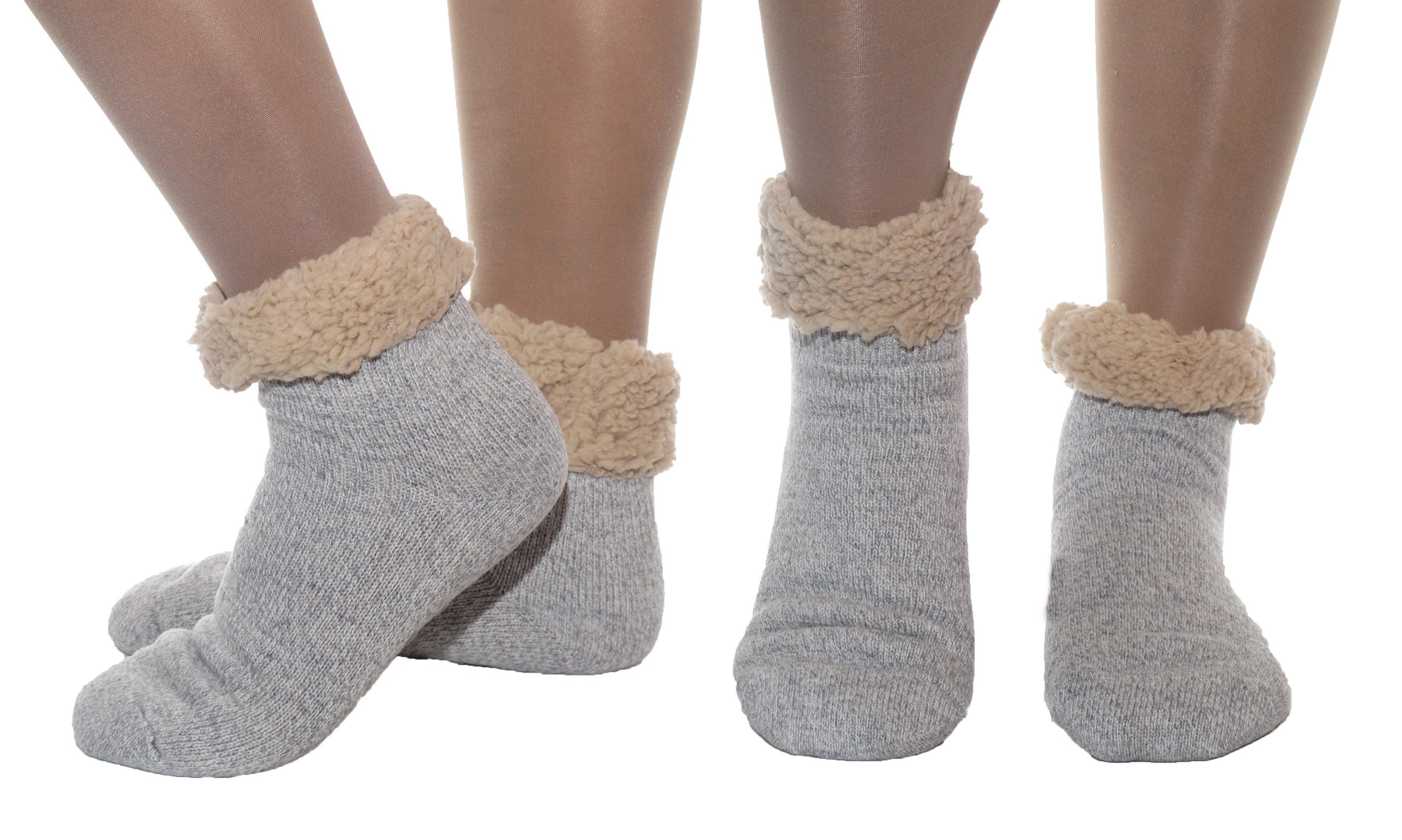 Kuschelsocken Almsocken Hüttensocken mit super flauschig weichem Teddystoff