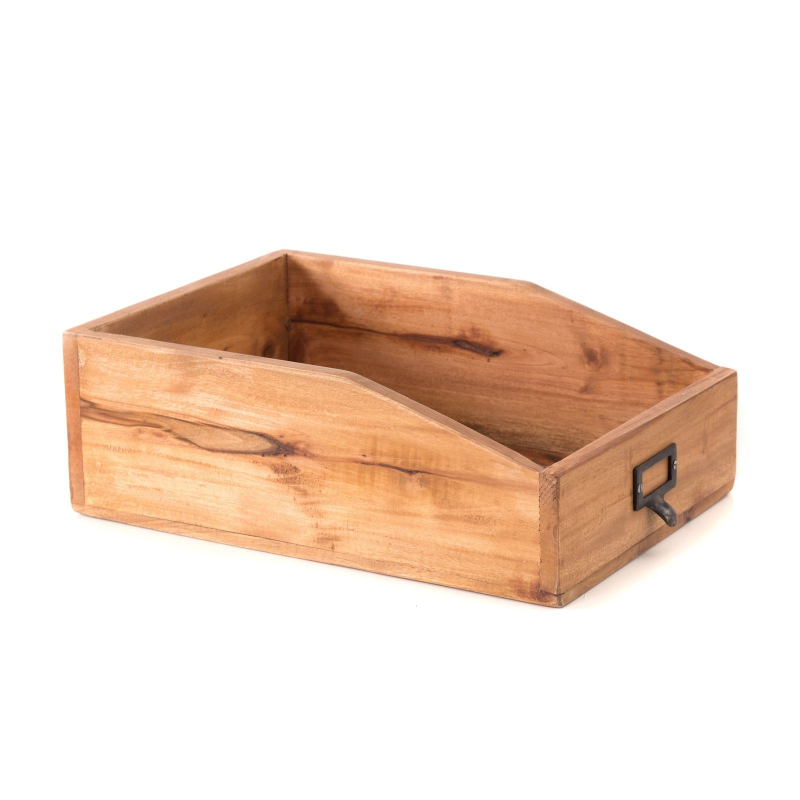 DESIGN DELIGHTS Aufbewahrungsbox DOKUMENTENABLAGE "CARTA", Altholz massiv, 33x24x12 cm (TxBxH), Holza – Bild 4 von 5