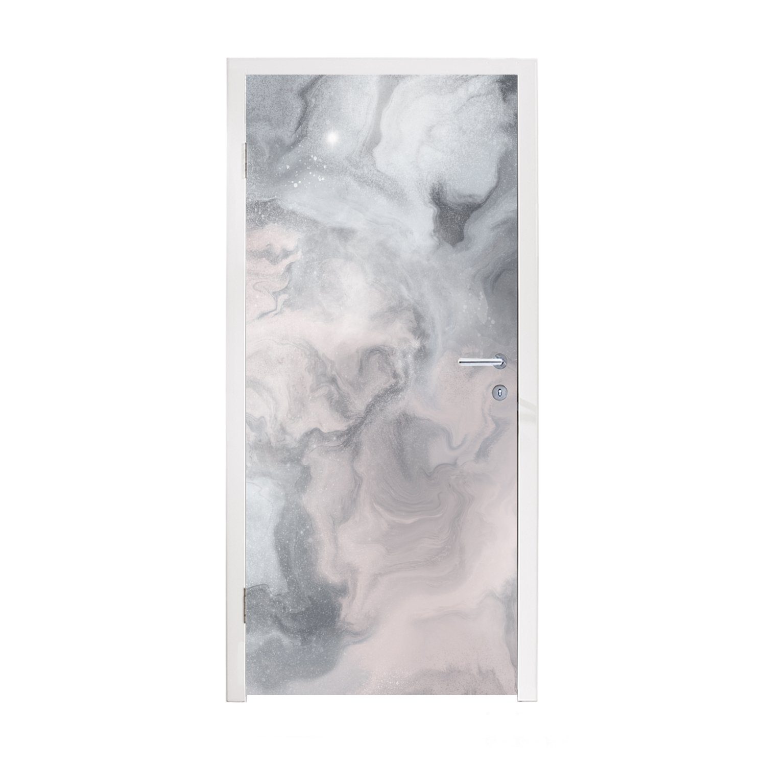 MuchoWow Türtapete Wolken - Abstrakt - Malen, Matt, bedruckt, (1 St), Fototapete für Tür, Türaufkleber, 75x205 cm