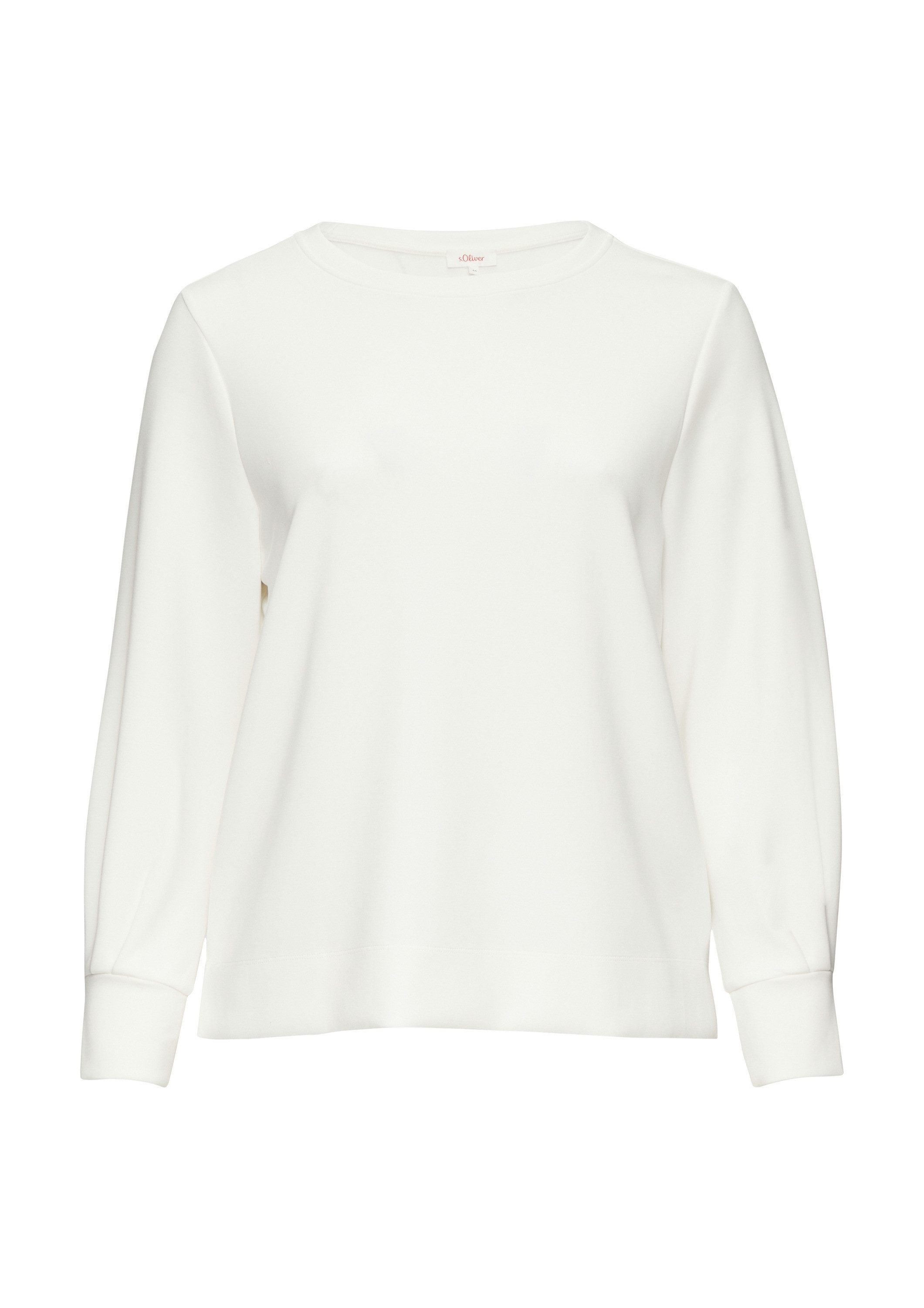 s.Oliver Sweatshirt Sweatshirt Scuba-Sweatshirt mit weiten Ärmeln günstig online kaufen
