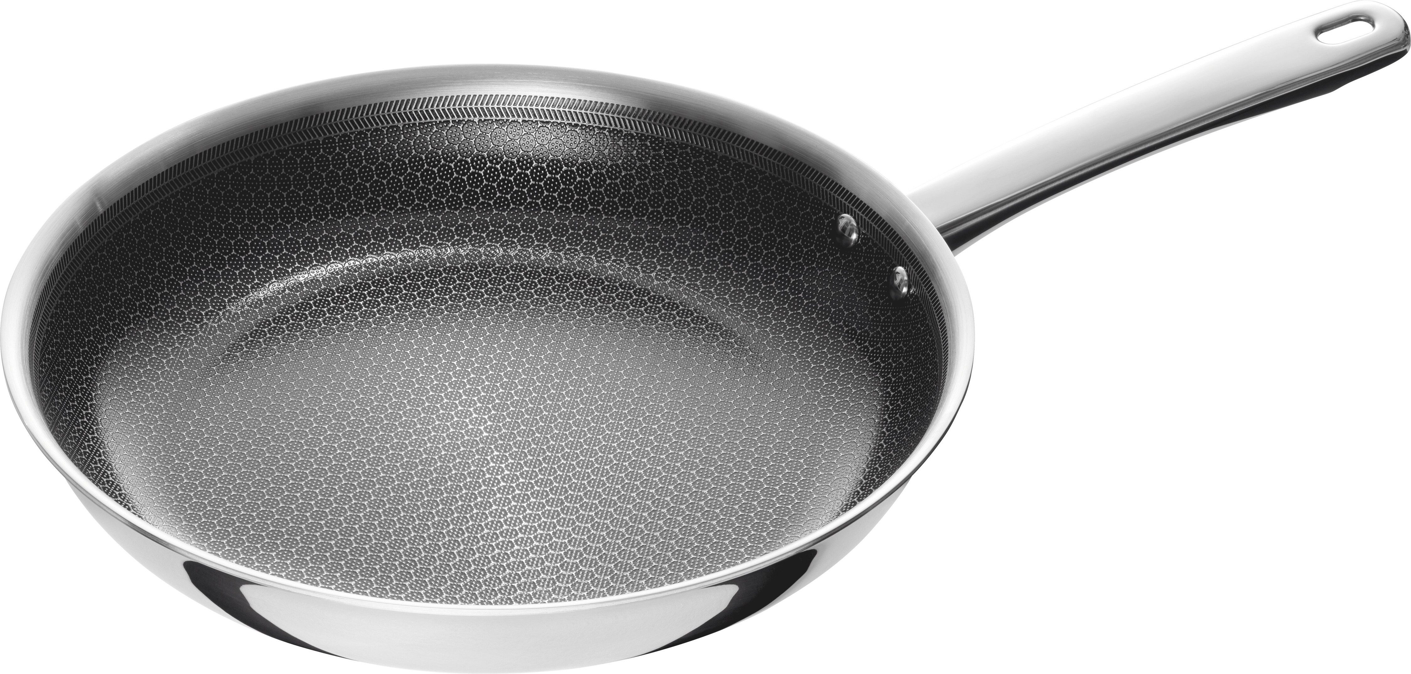 HENCKELS by ZWILLING Bratpfanne Valley, Edelstahl (1-tlg), Keramikbeschichtung, Soft-Touch-Griffe, fettarmes Braten, Edelstahl