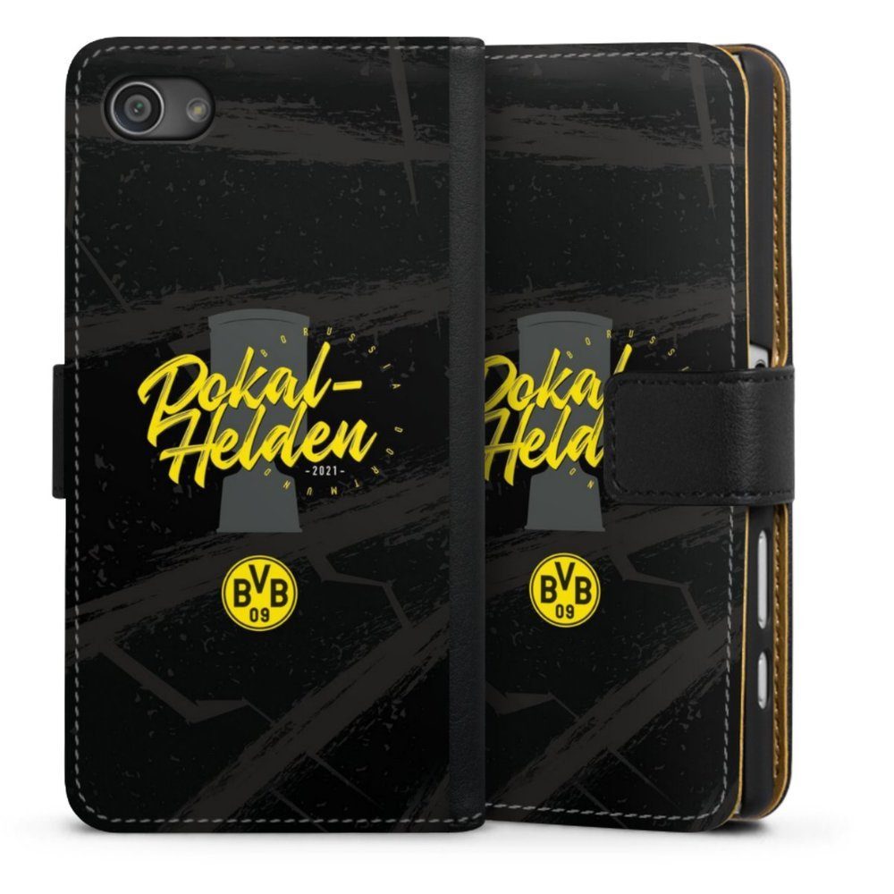 DeinDesign Handyhülle Borussia Dortmund Pokal BVB Pokalsieger, Sony Xperia  Z5 Compact Hülle Handy Flip Case Wallet Cover
