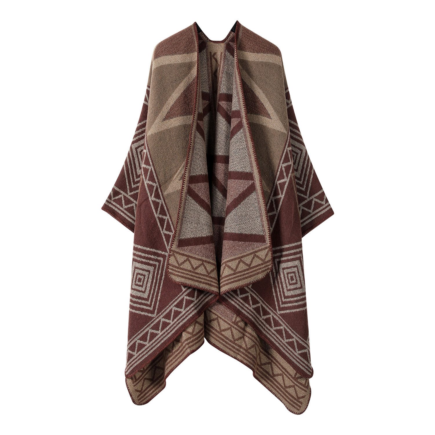 Refttenw Poncho Warmer Damen-Tuch,Vorne öffnender Tuch,Schal günstig online kaufen