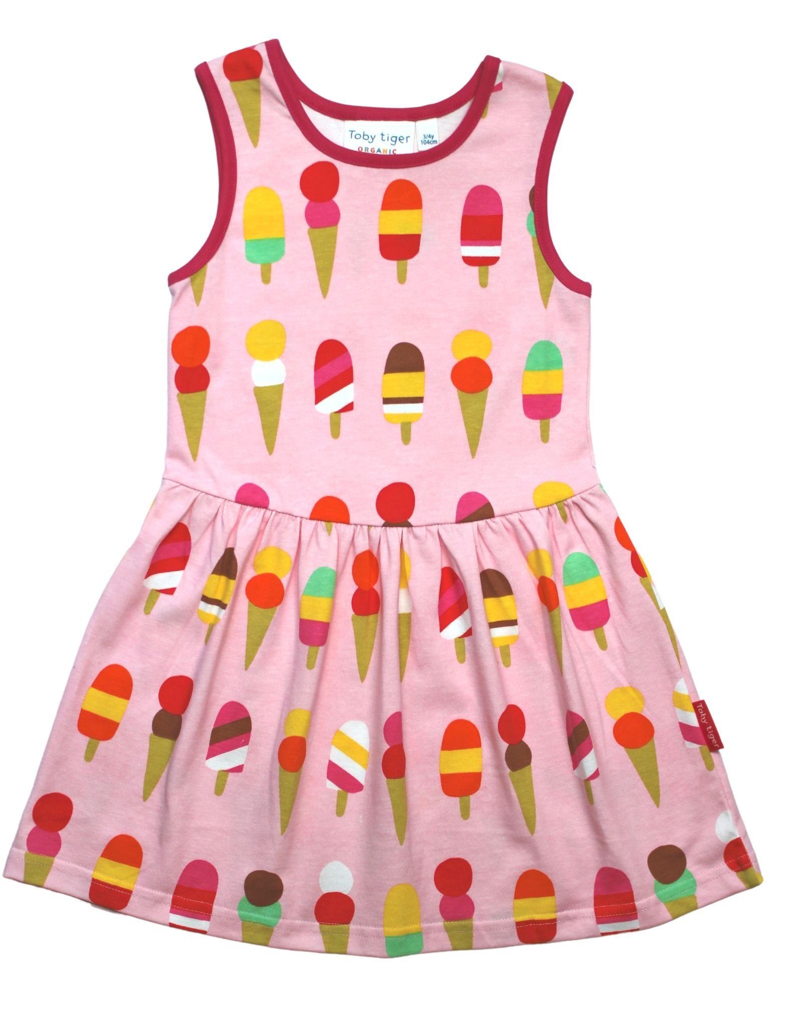Toby Tiger Shirtkleid Kinder Kleid Print mit Eiscreme