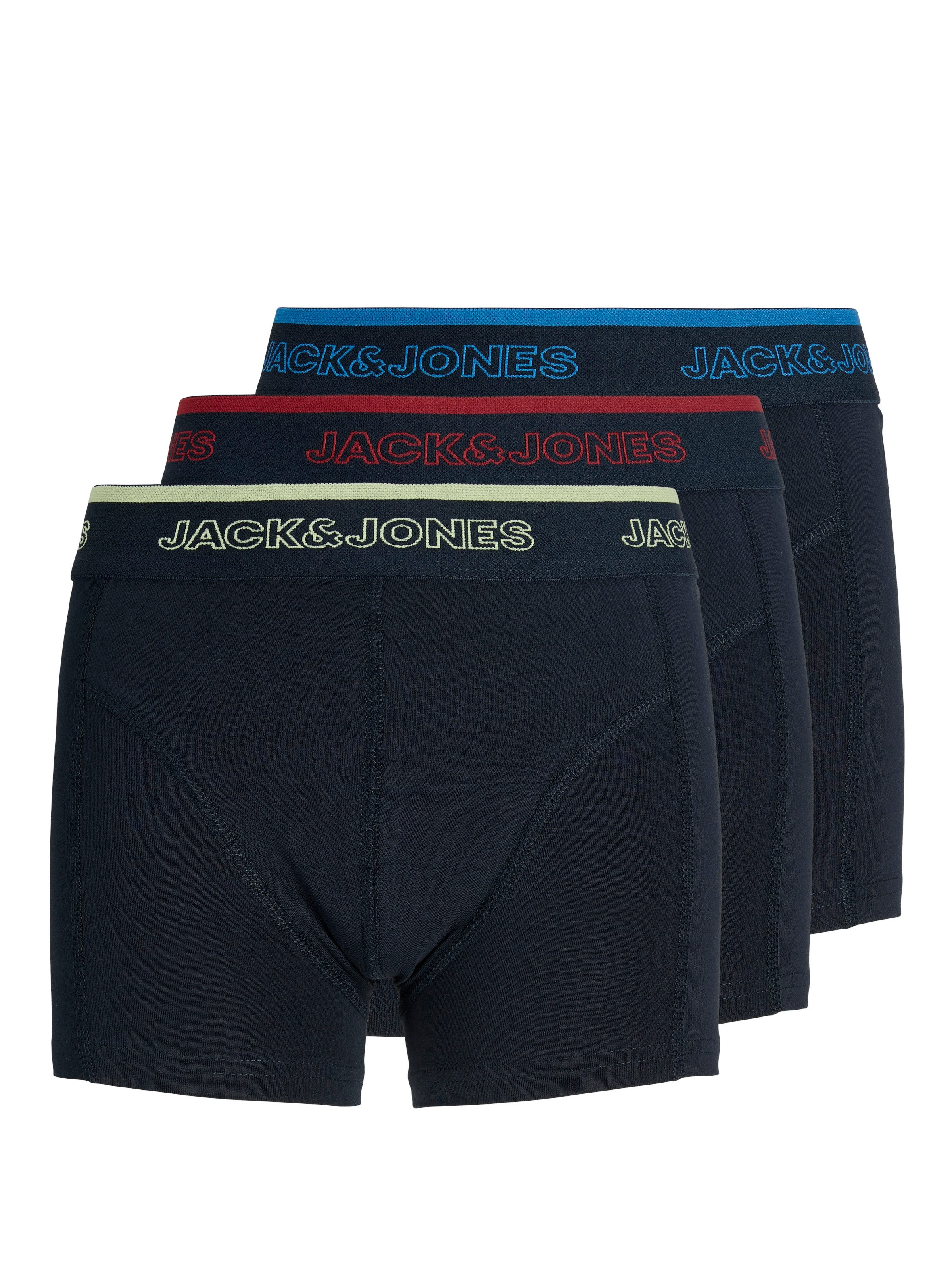 Jack & Jones Junior Trunk JACADRIAN SOLID TRUNKS 3 PACK JNR (Packung, 3-St) Baumwollmischung, elastischer Bund
