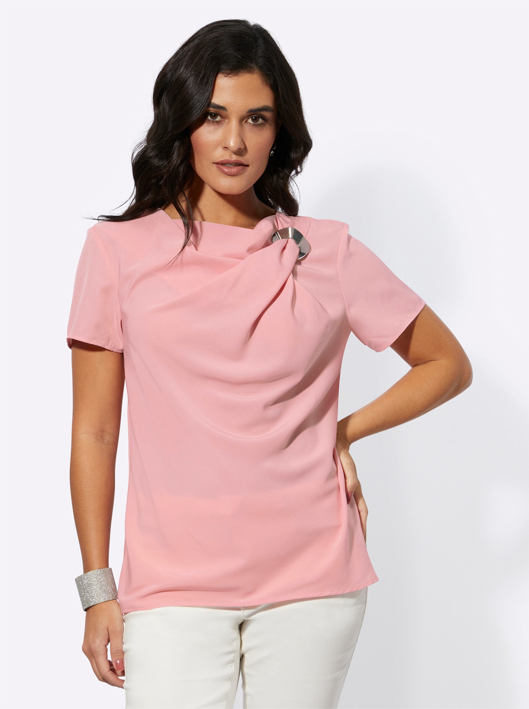 Klassische Bluse Kurzarmbluse
