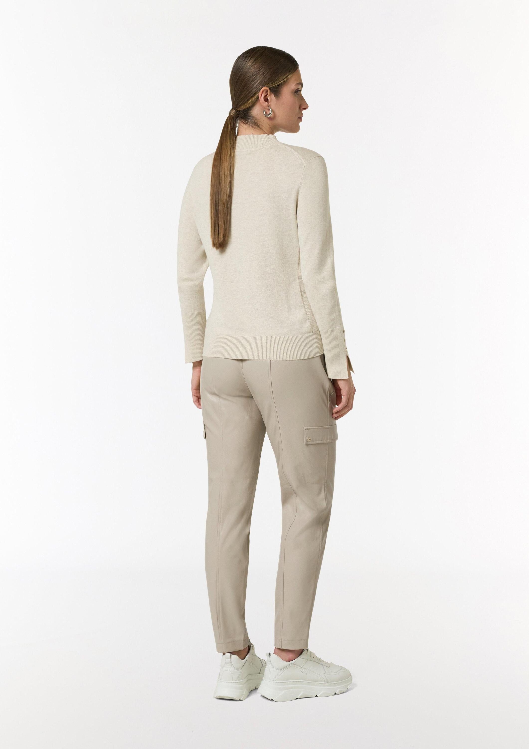 comma 7/8-Hose Hose Schlupfhose in Lederoptik mit Cargotaschen