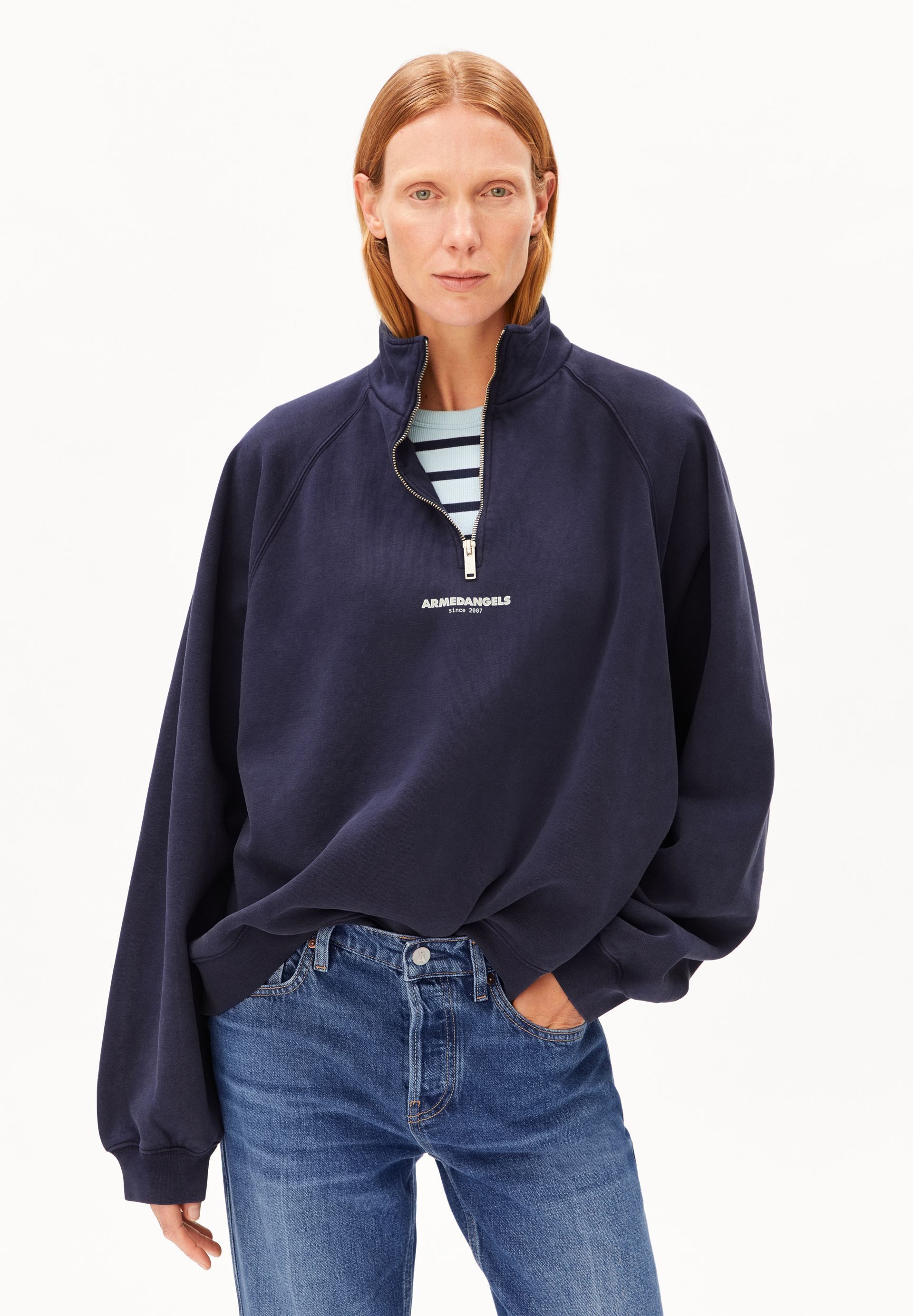 Armedangels Sweatshirt GMT DYE TROYER Sweatshirt aus Bio-Baumwolle Oversize günstig online kaufen