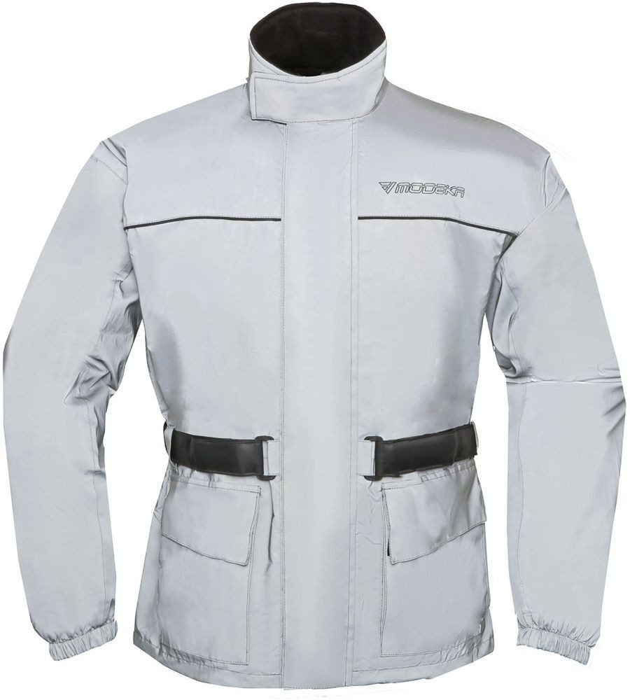 Modeka Motorradjacke Regenjacke Rain Silver 100% wasser- und winddicht, reflektierendes Material