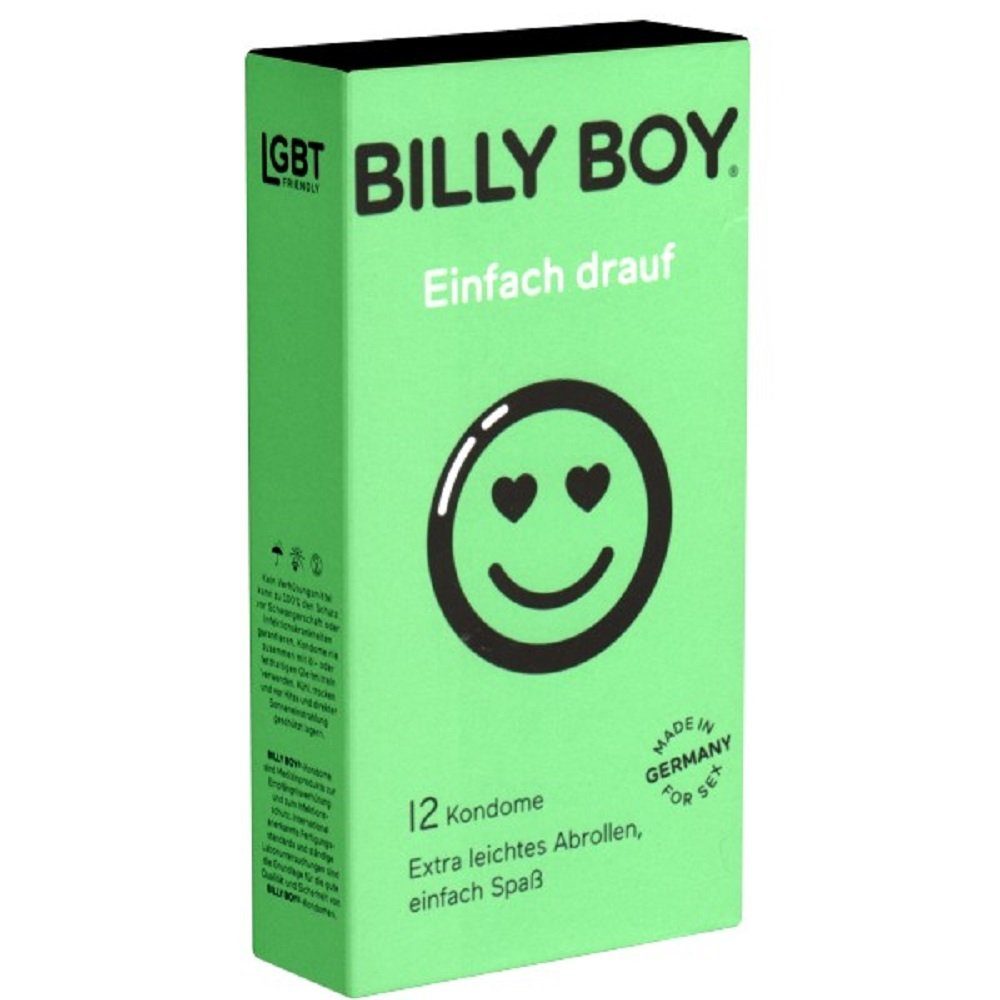 Billy Boy Kondome Einfach drauf Packung mit, 12 St., Kondome für leichtes Abrollen | Kondome