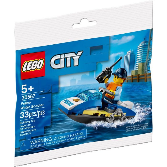 LEGO® Konstruktionsspielsteine LEGO® City - Polybag Polizei Jetski (Set 33 St)
