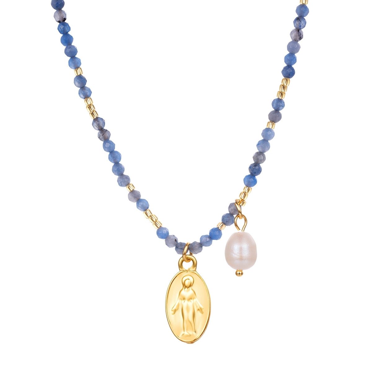Perlenkette gelbgold