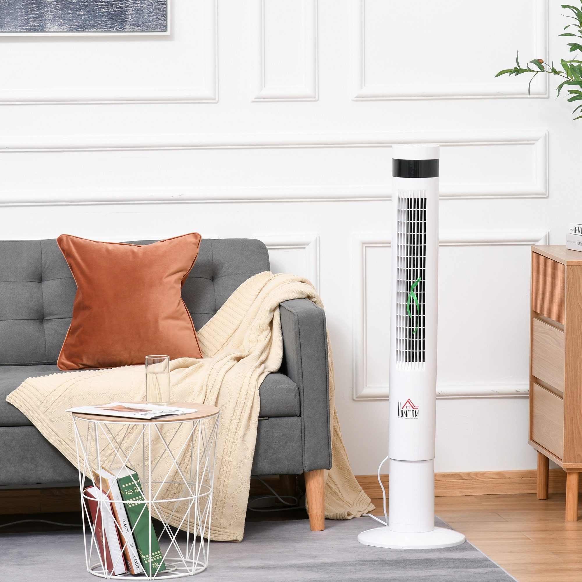 HOMCOM Standventilator Turmventilator mit Fernsteuerung, 85° günstig online kaufen