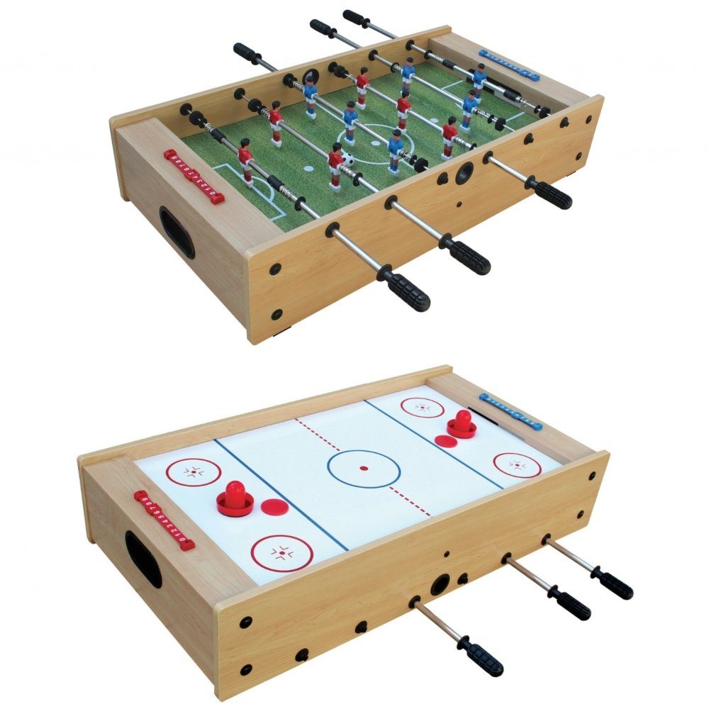 Garlando Kickertisch Mini Kicker-Airhockey Big Fun 2in1 Tischaufleger 98 x 51 x 21 cm (Packung), 2in1 Kicker / Airhockey