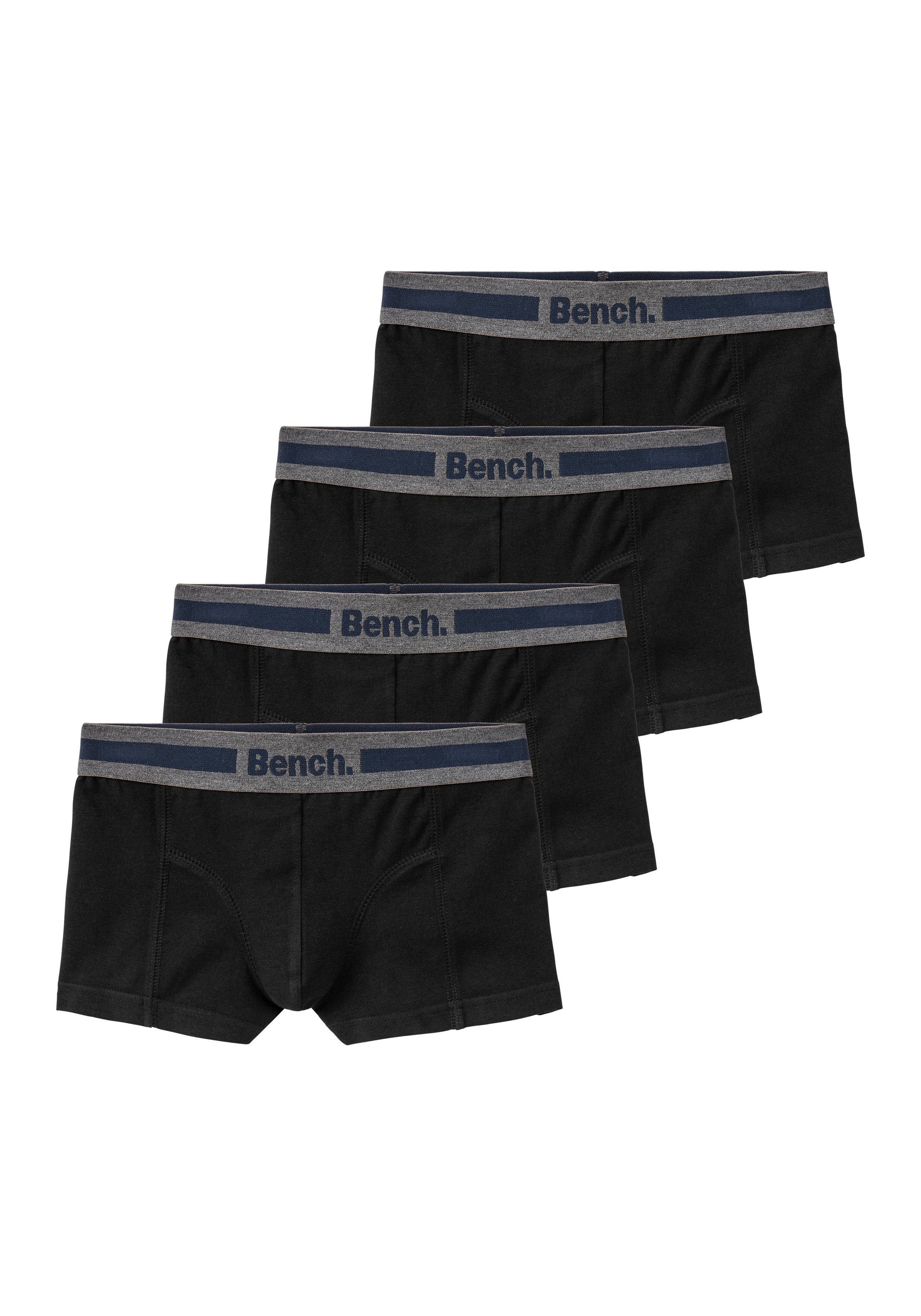 Bench. Boxer Boxershorts für Jungen (Packung, 4-St) unifarben, mit Logobund, Baumwollmischung – Bild 4 von 5