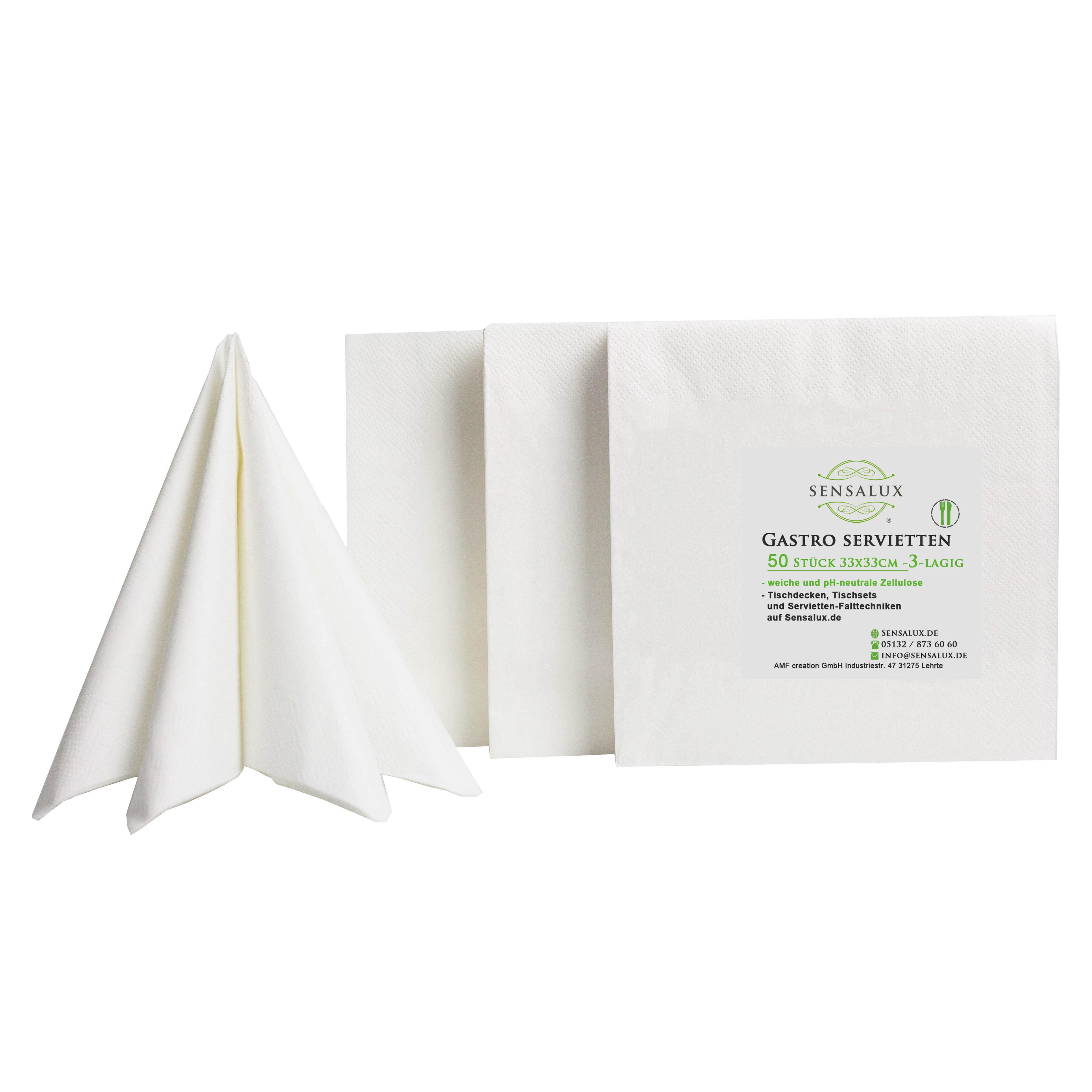Sensalux Bankauflage Sensalux Servietten, 33x33cm, 50 günstig online kaufen