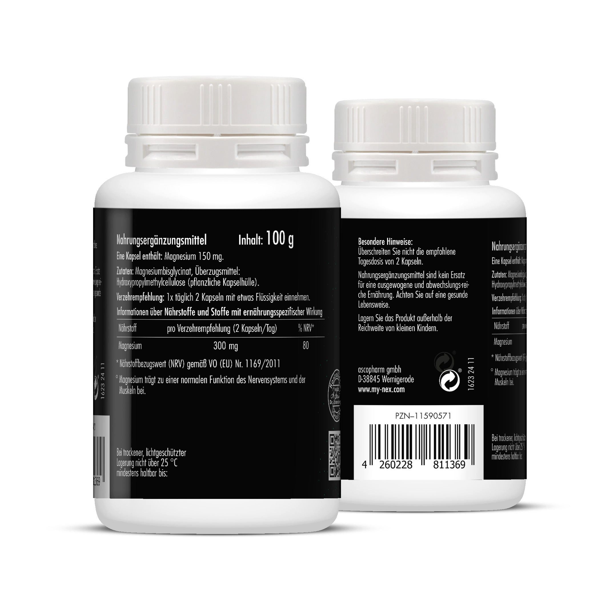 Ascopharm NEX Magnesium Bisglycinate Kapseln 1, 1 er
