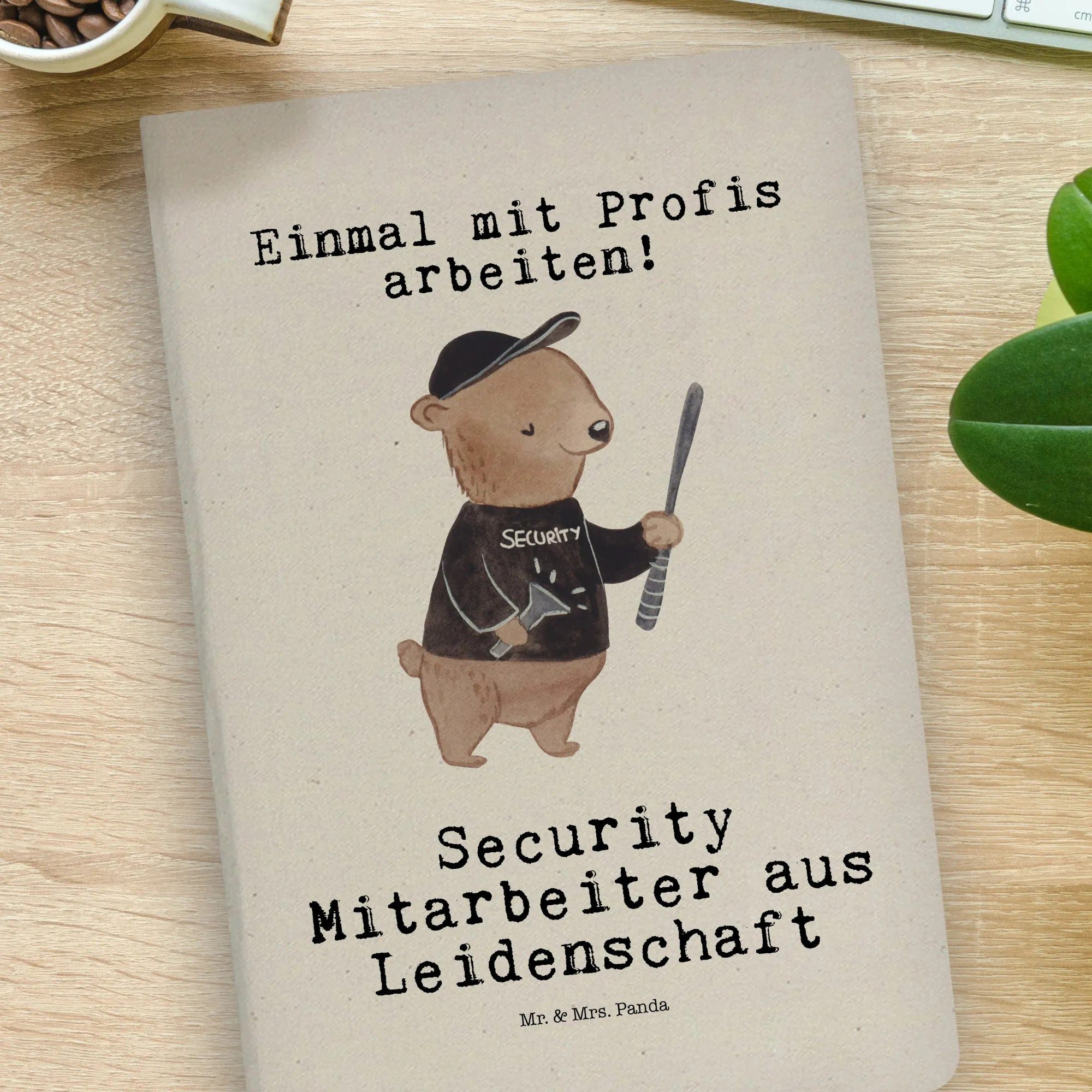 Thumbnail - Mr. & Mrs. Panda Notizbuch Security Mitarbeiter Leidenschaft - Transparent - Geschenk, Kollege, Mr. & Mrs. Panda, Echte ...