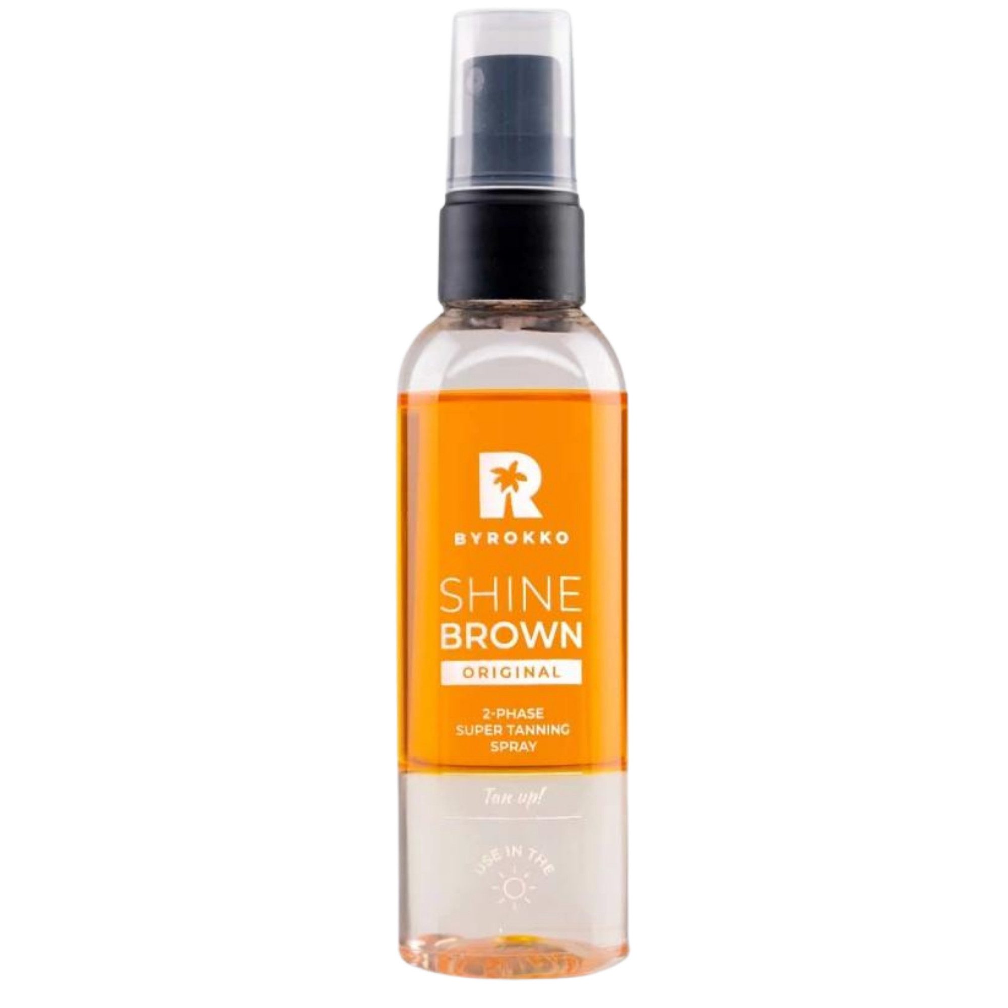 BYROKKO Selbstbräunungsspray Byrokko Shine Brown Zweiphasen-Bräunungsbeschleuniger 100 ml, 1-tlg., Mit Hyaluronsäure und Vitamin B für die Anwendung im Solarium