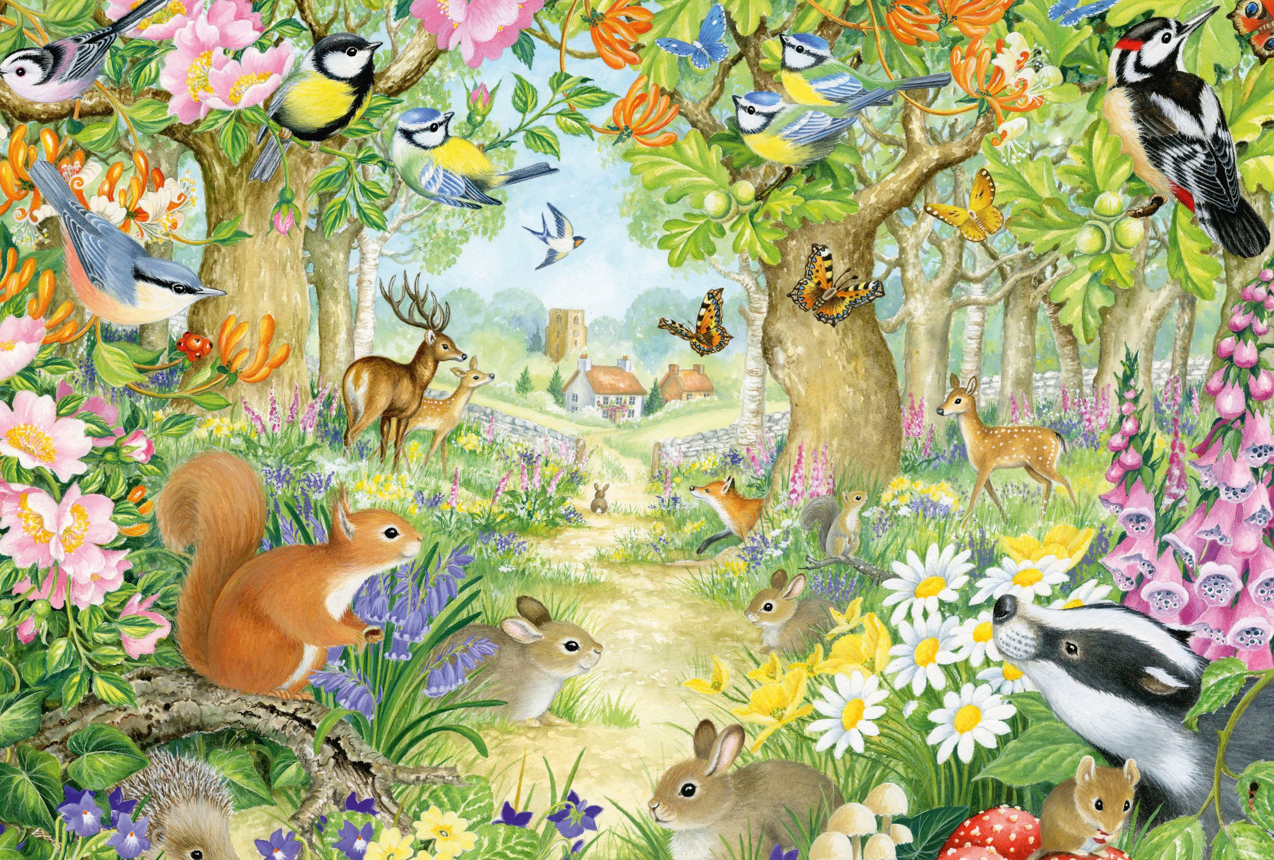 Schmidt Spiele Puzzle Tiere im Wald, günstig online kaufen