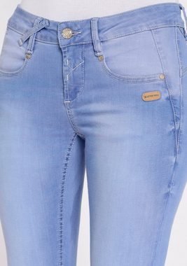 GANG Skinny-fit-Jeans 94NELE mit Stretch und seitlichen Dreieckseinsätzen